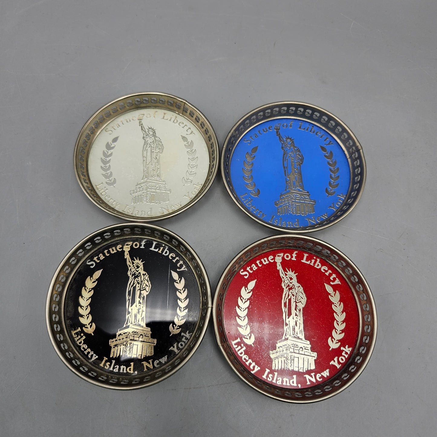 Set of 4 Vintage Statue of Liberty New York Coasters