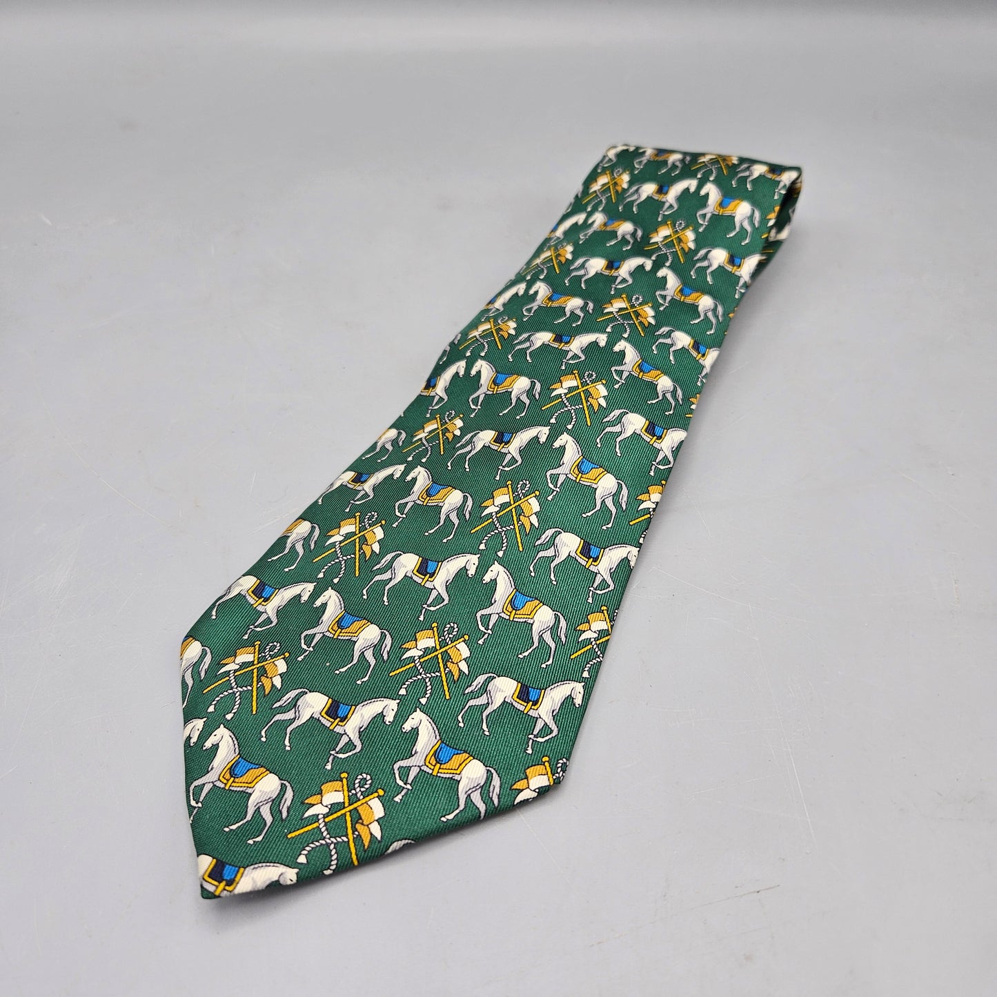 Vintage Revillon Paris Equestrian Horse Tie