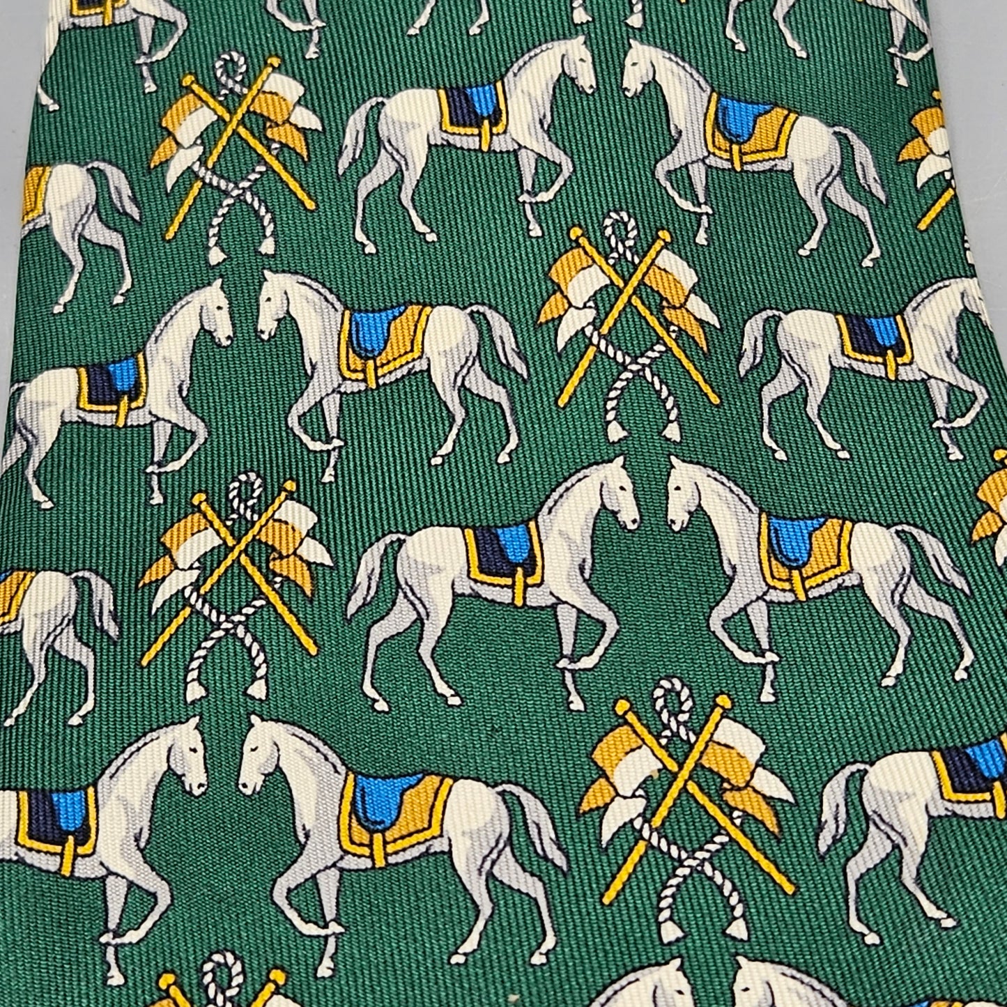 Vintage Revillon Paris Equestrian Horse Tie