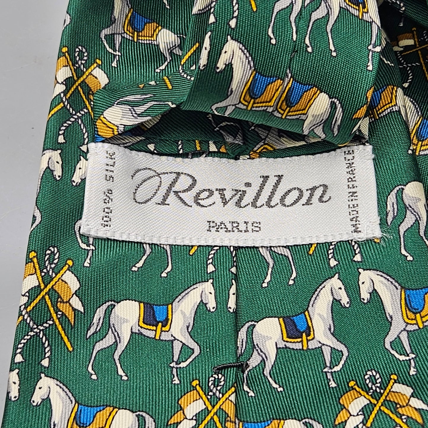 Vintage Revillon Paris Equestrian Horse Tie