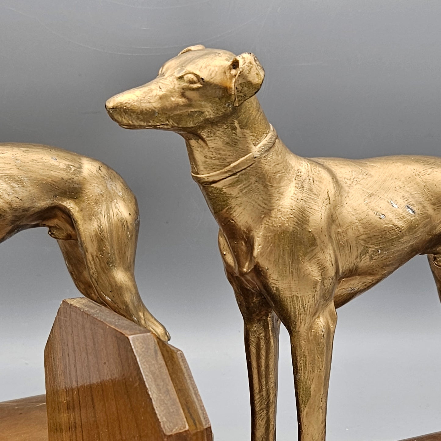 Vintage Spelter Dog Bookends