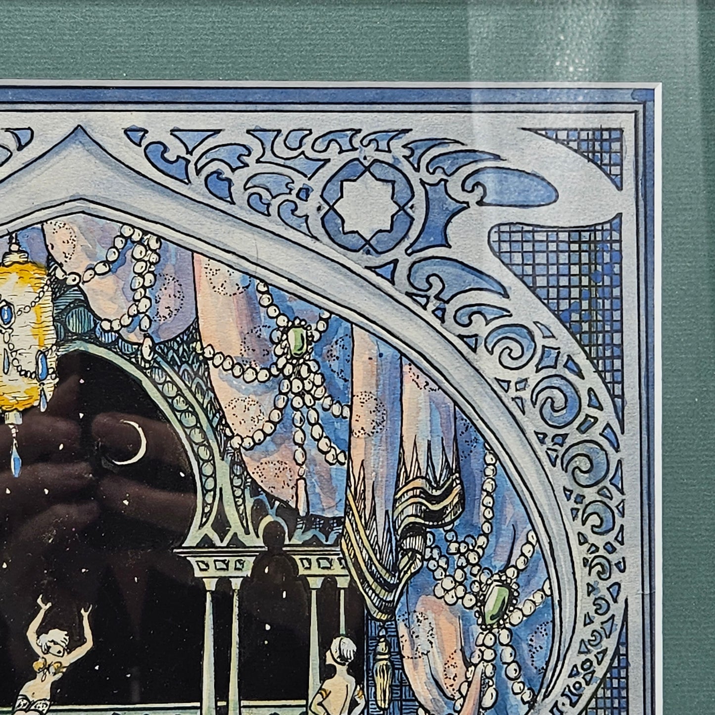 Orientalist Watercolor Signed B Hobknob 1962