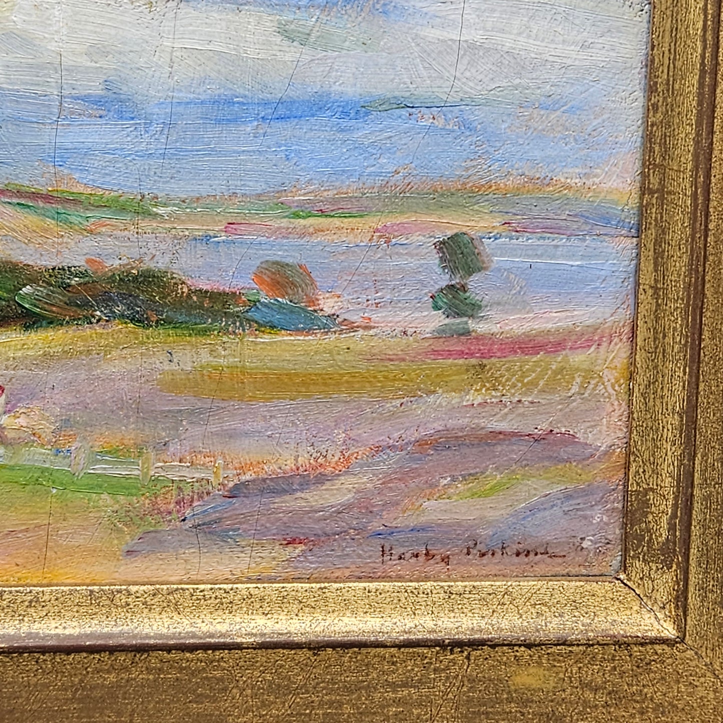 Harley Manlius Perkins (1883-1964) New England Landscape Painting on Board