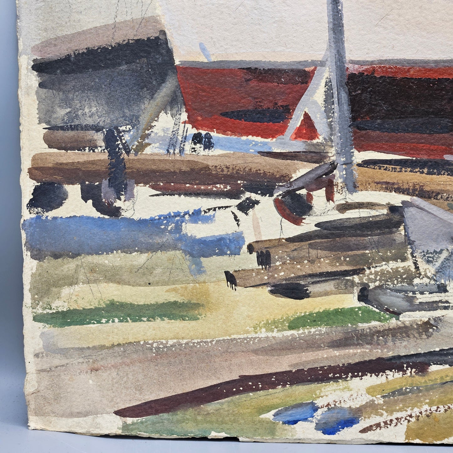 Charles Andrew Taylor (1910-1975) Watercolor "Patsy" in Dry Dock