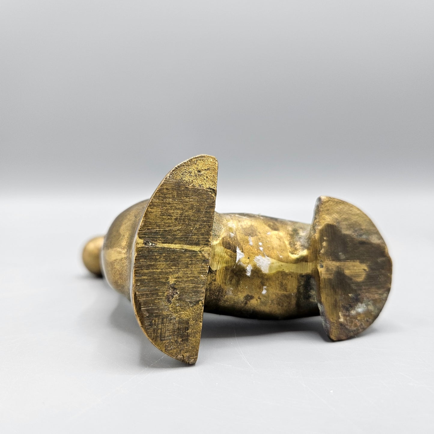 Cast Brass Seal with Ball Paperweight Figure