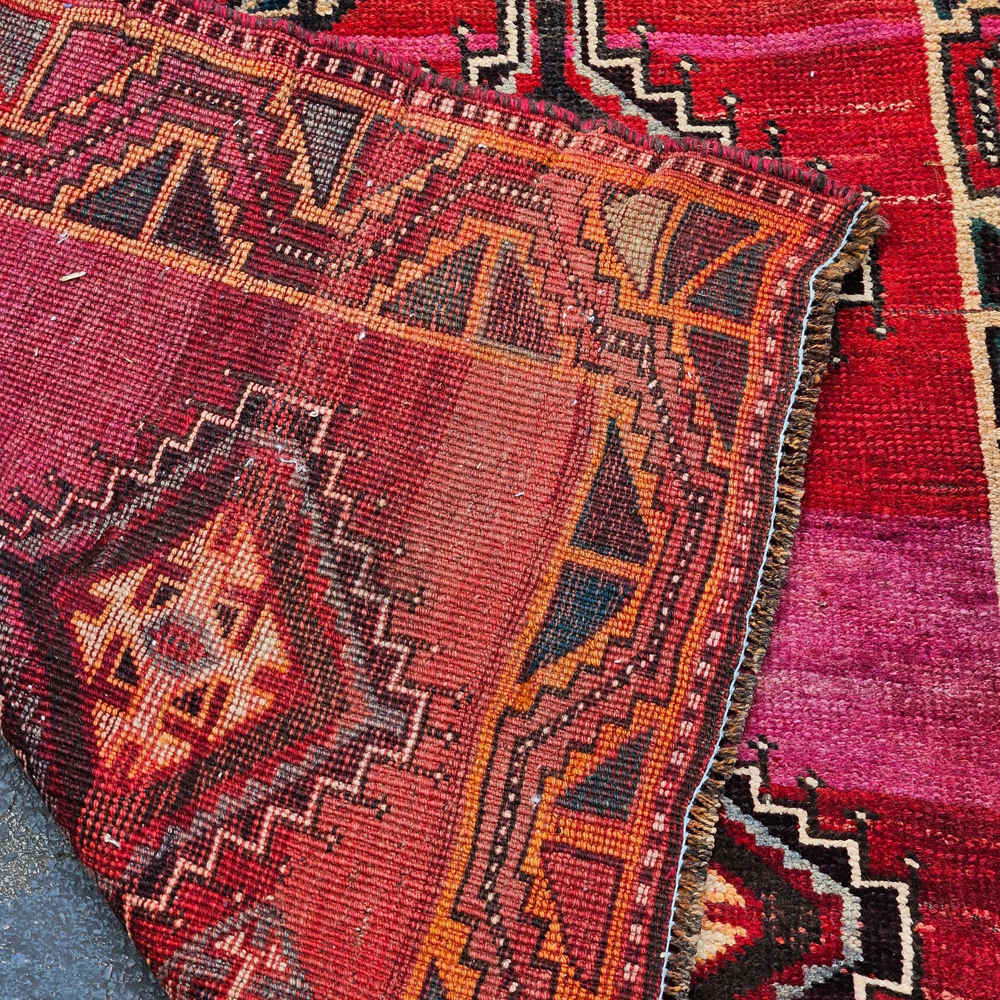 Vintage Hand Knotted Rug / Runner - 4' 4" x 10' 10"