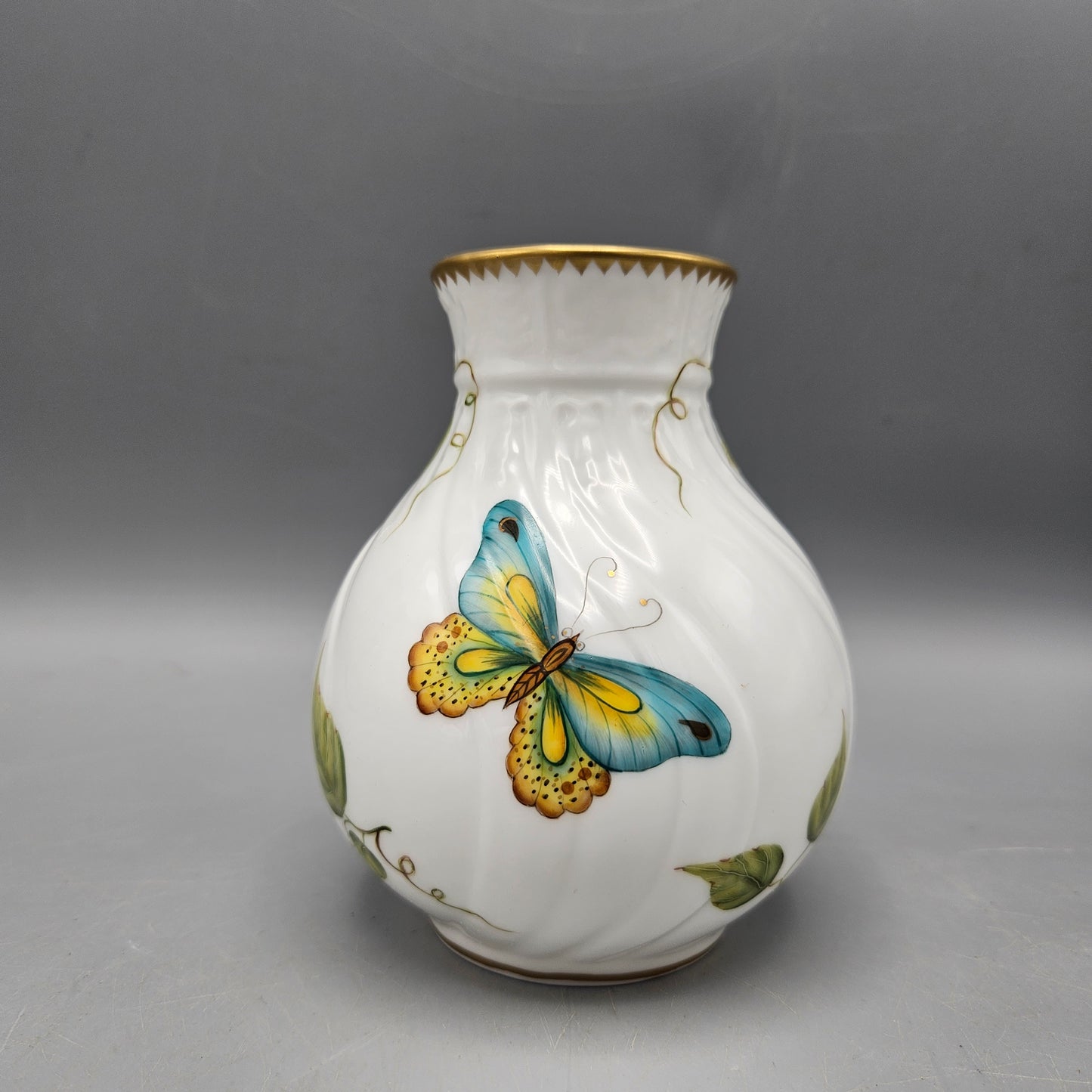 Anna Weatherley Designs Hungarian Porcelain Butterfly Vase