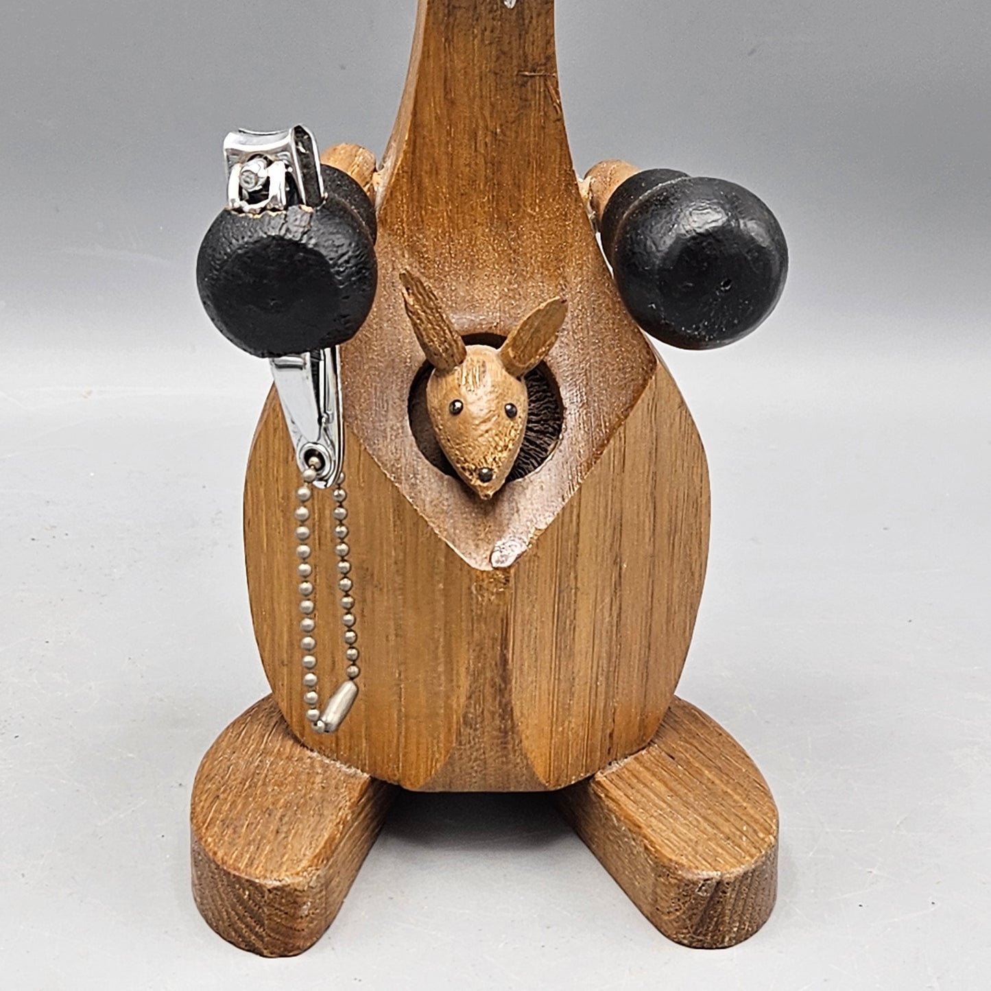 Swank Teak Kangaroo and Joey Manicure Set