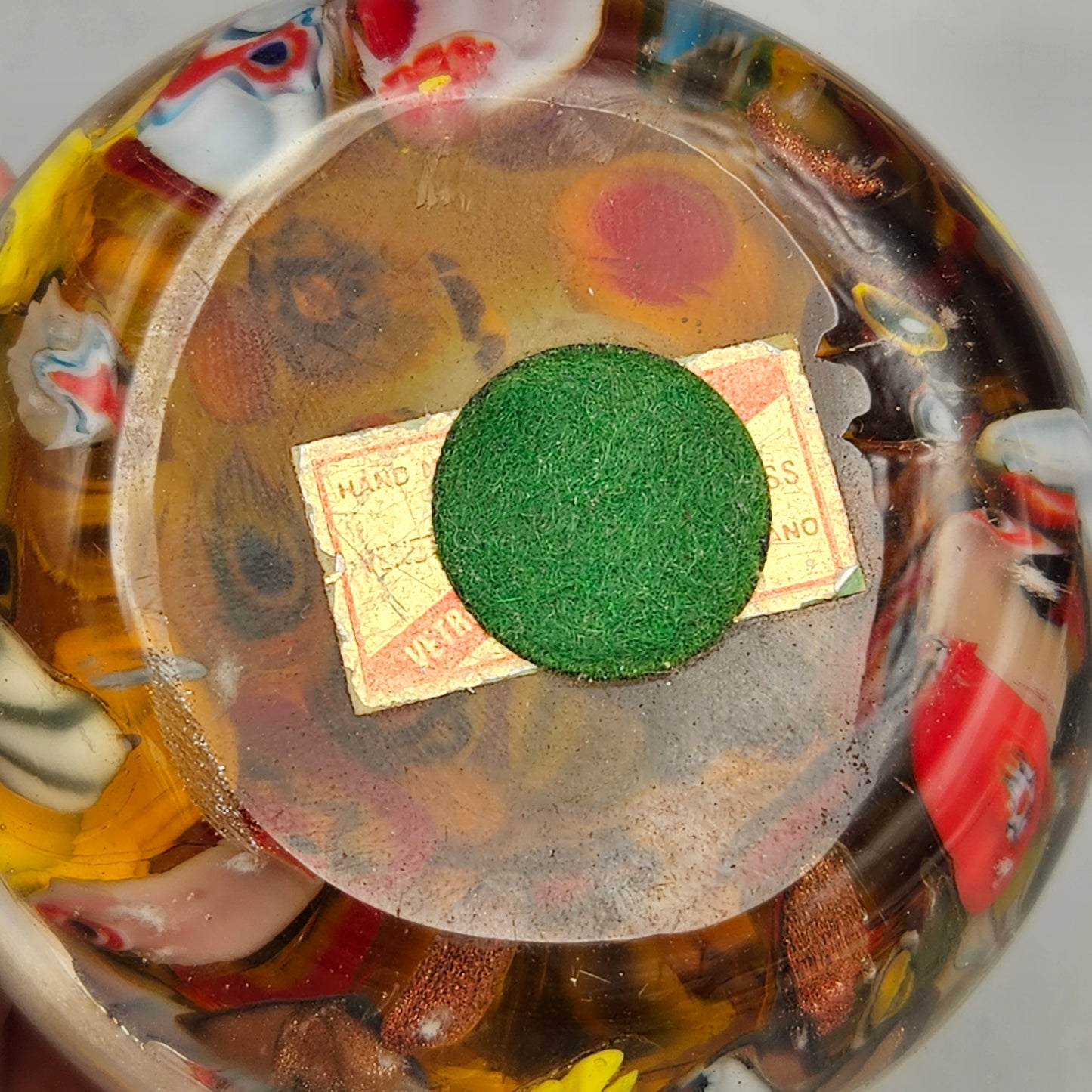 Vintage Murano Glass Millefiori Paperweight