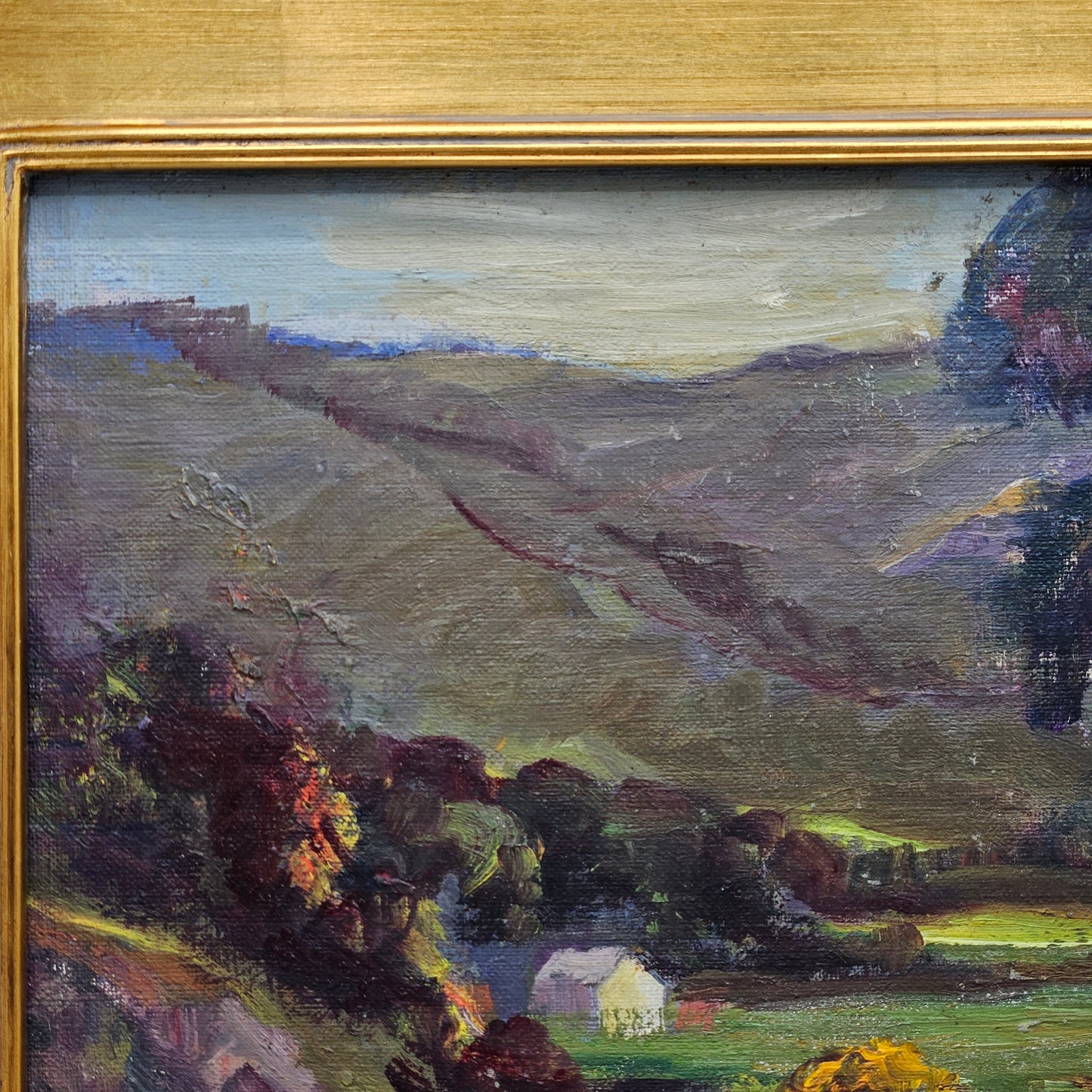 1940 Emmett Hess Landscape Painting Avoca, New York