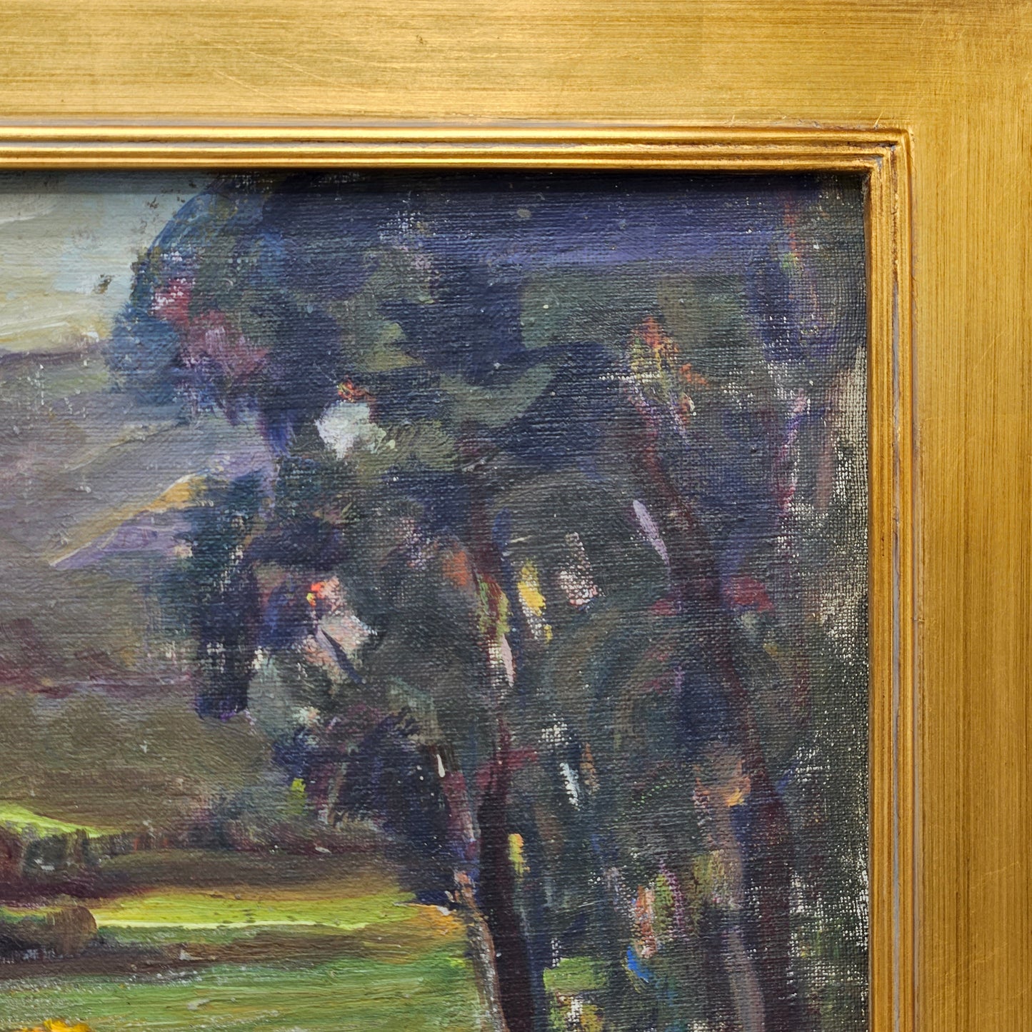 1940 Emmett Hess Landscape Painting Avoca, New York