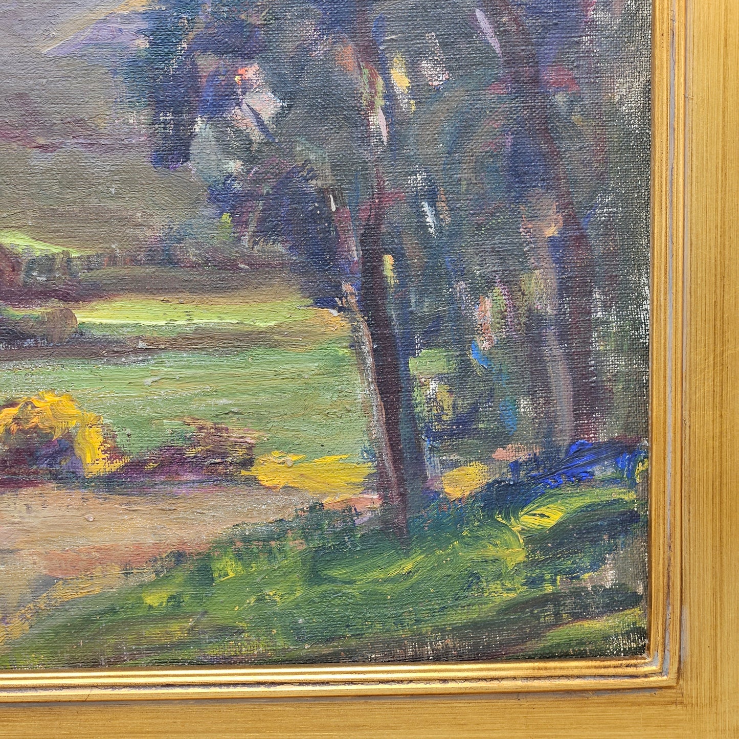 1940 Emmett Hess Landscape Painting Avoca, New York