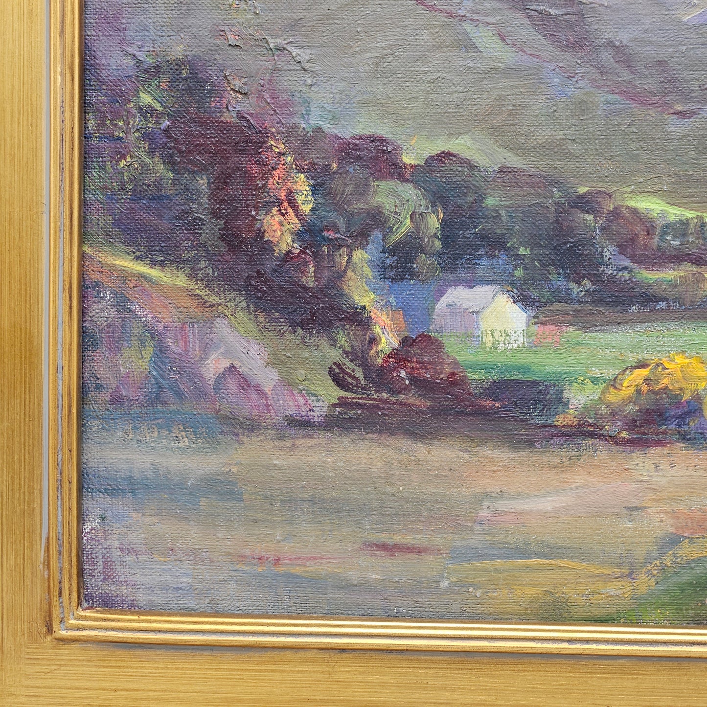 1940 Emmett Hess Landscape Painting Avoca, New York