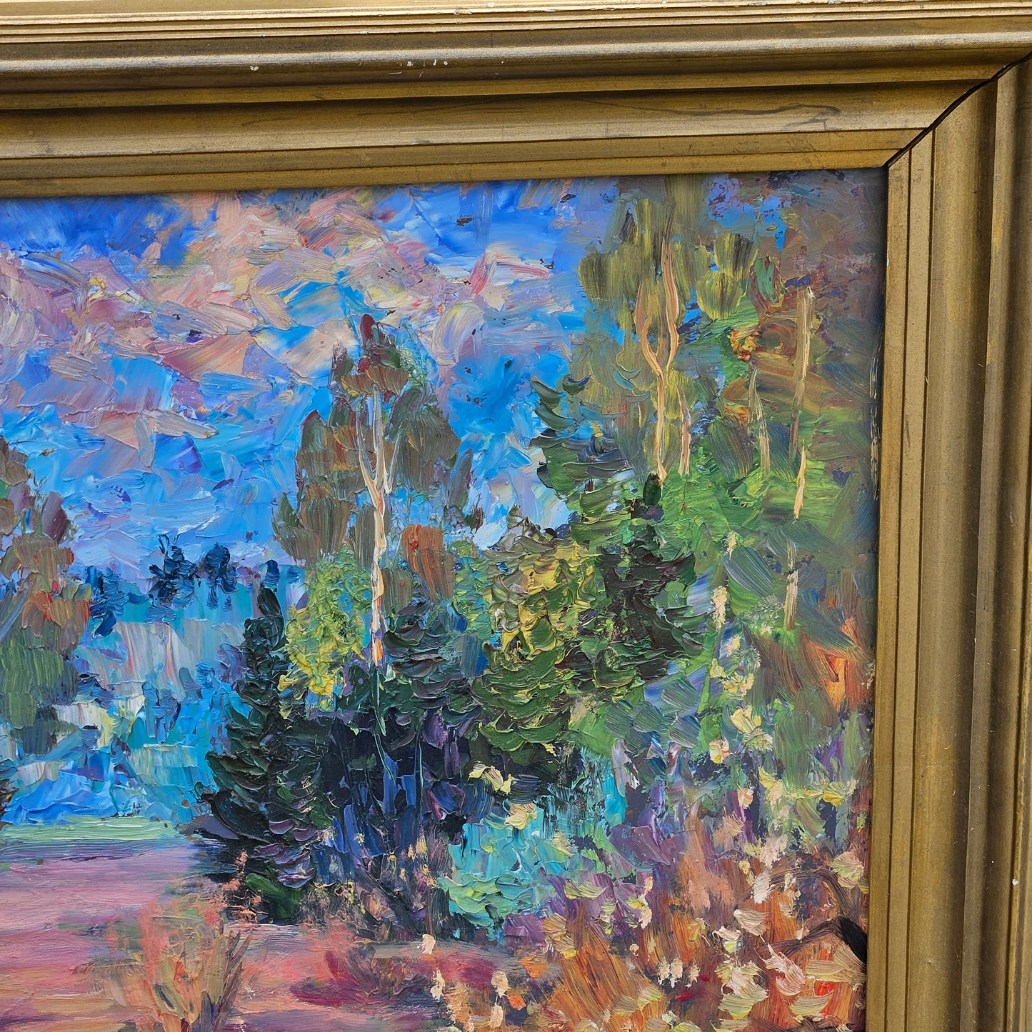 Russian Impressionist Oil on Canvas Landscape