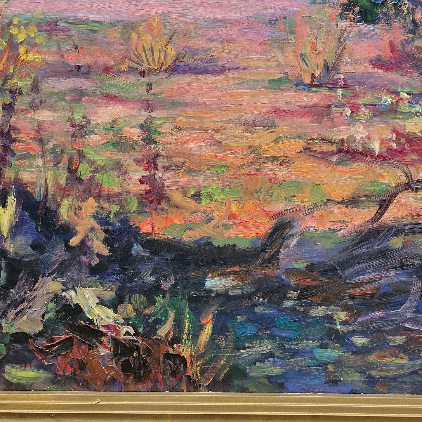 Russian Impressionist Oil on Canvas Landscape