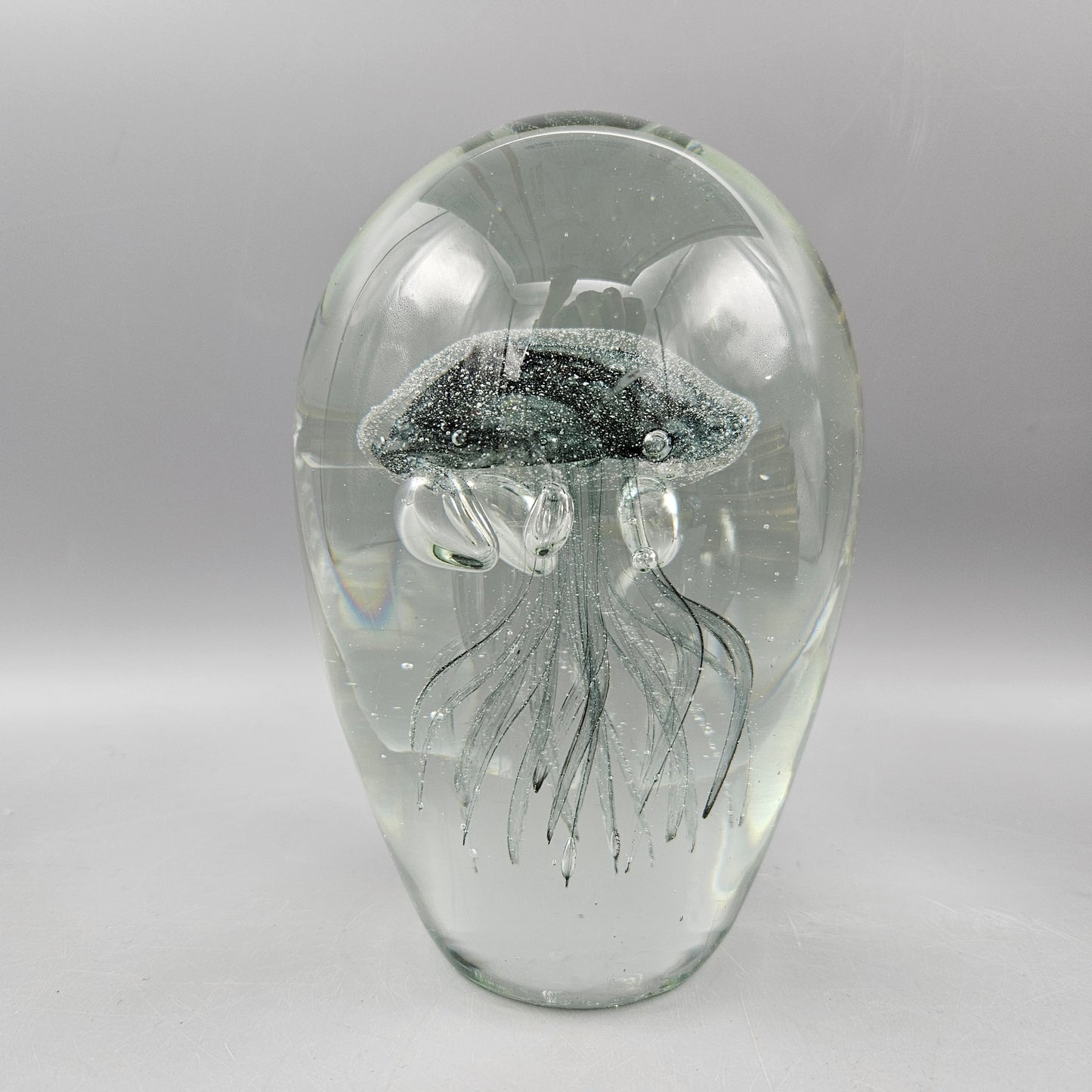 Art Glass Jellyfish Paperweight