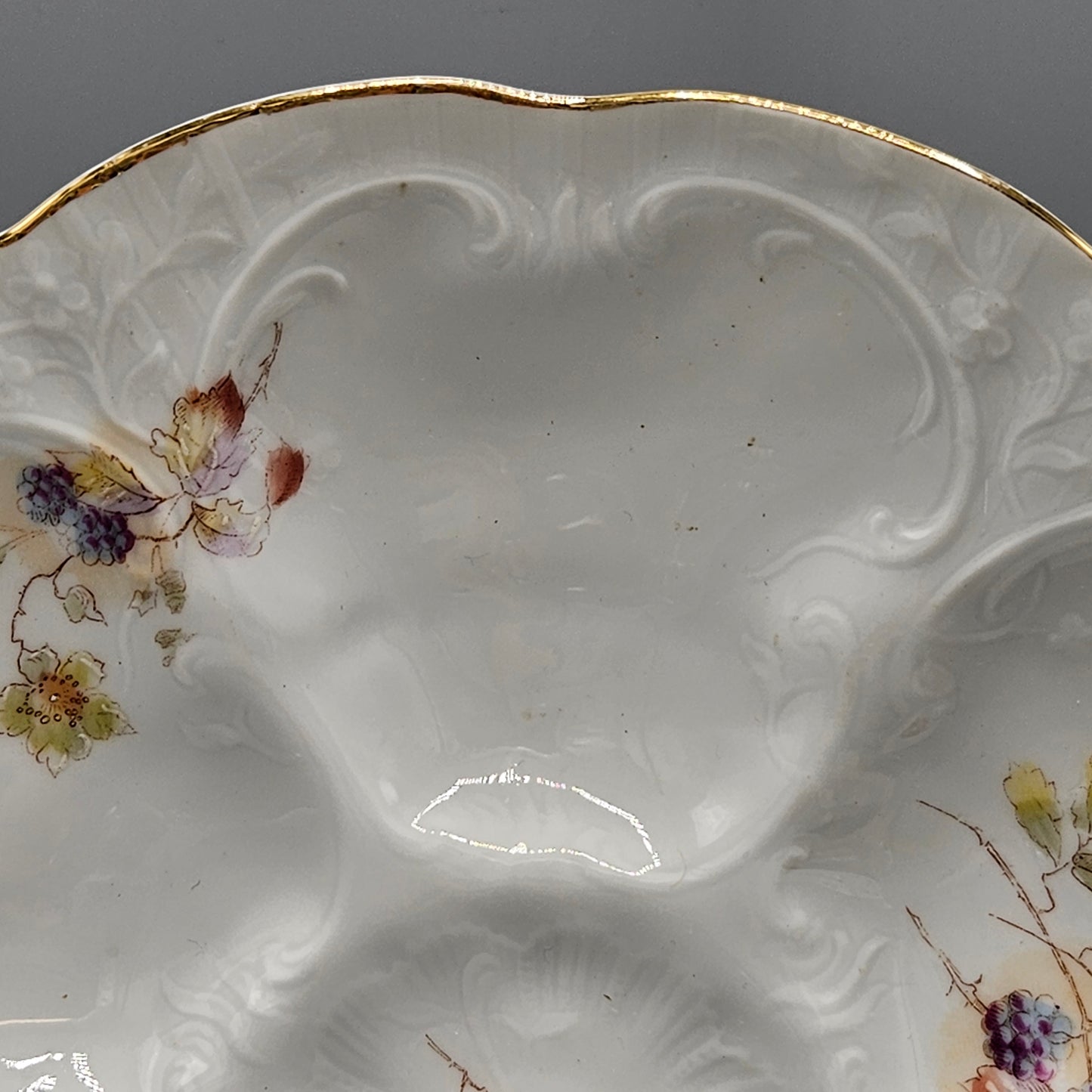 Antique Weimar German Porcelain Oyster Plate