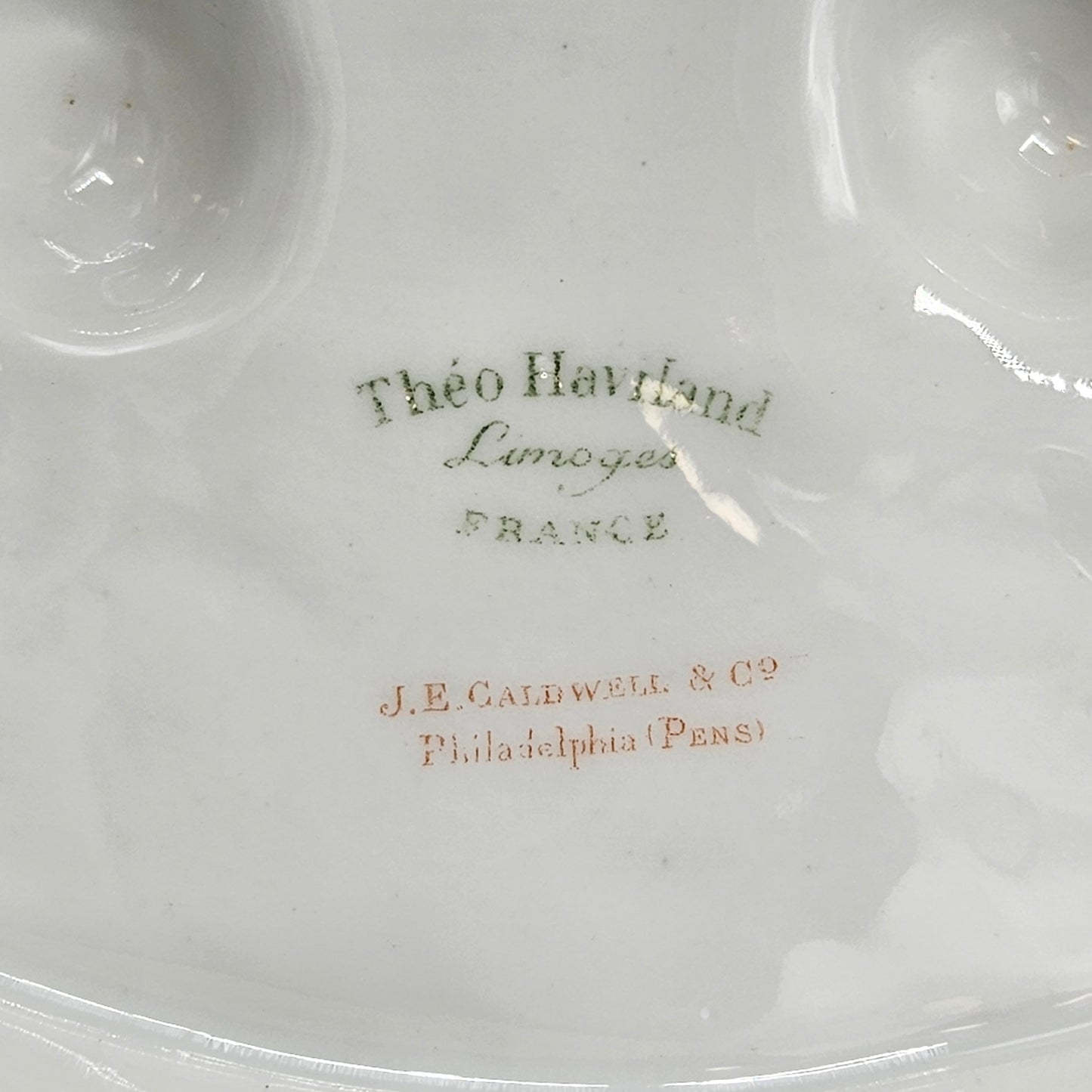 Theodore Haviland Limoges for JE Caldwell Porcelain Oyster Plate