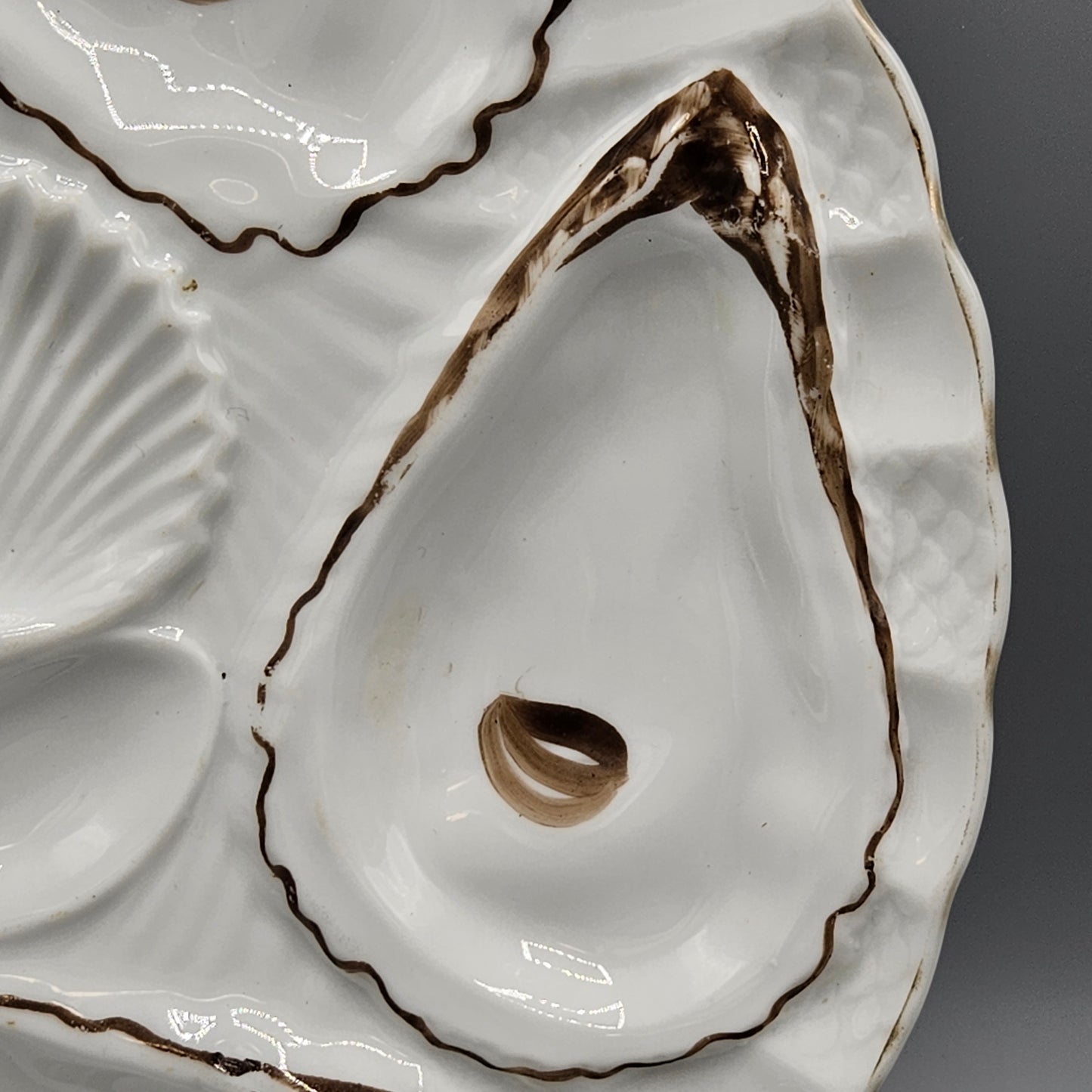 White Limoges Porcelain Oyster Plate