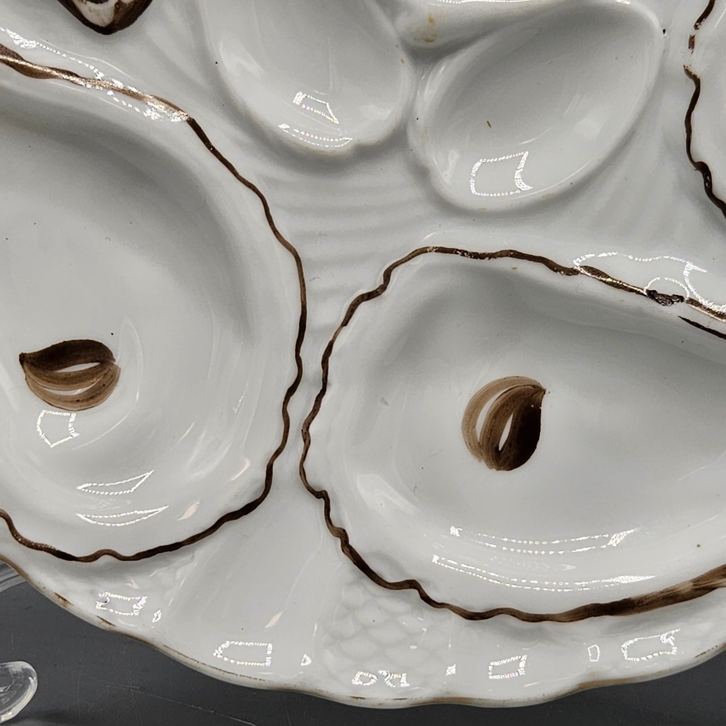White Limoges Porcelain Oyster Plate
