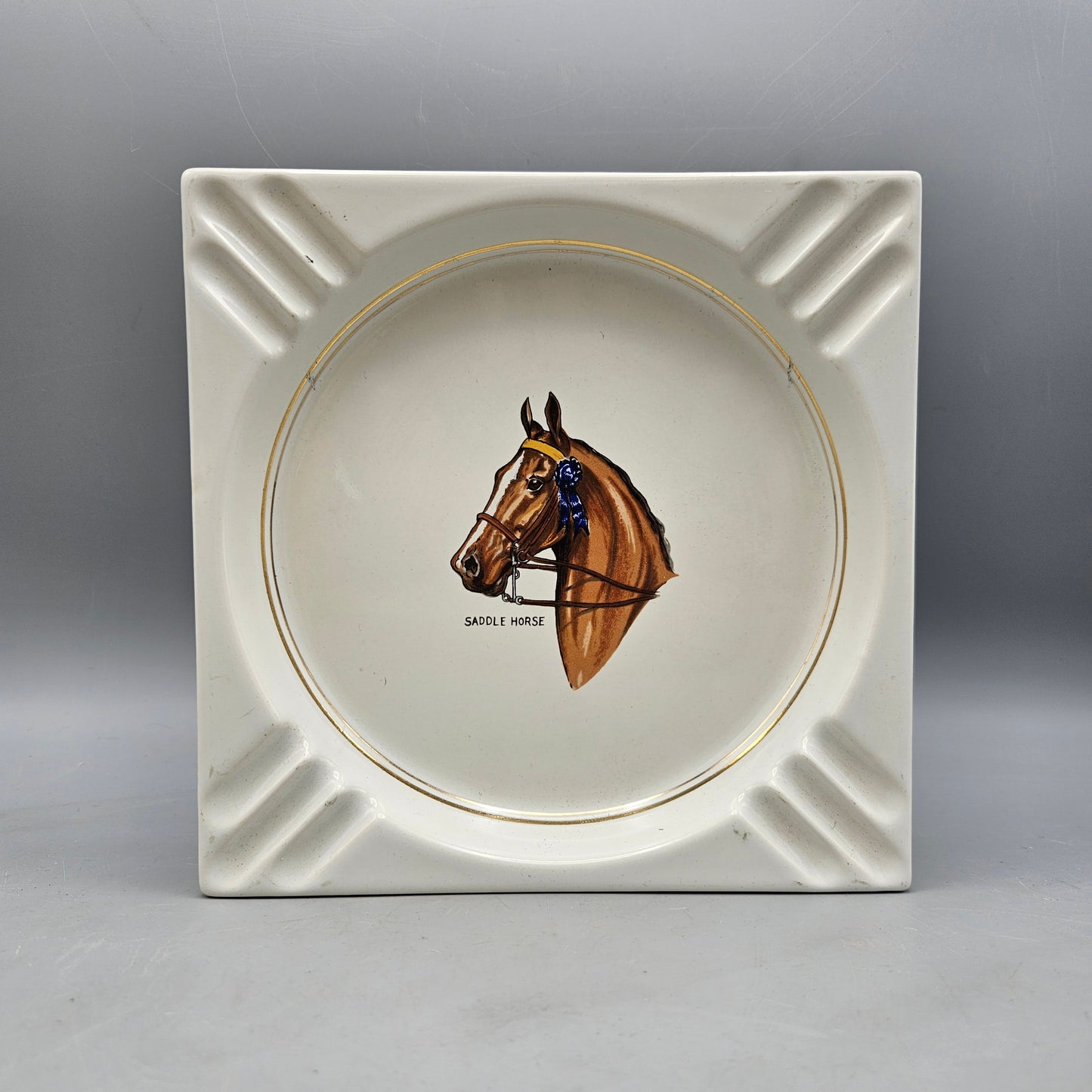 Hyalyn Ceramic "Saddle Horse" Ashtray