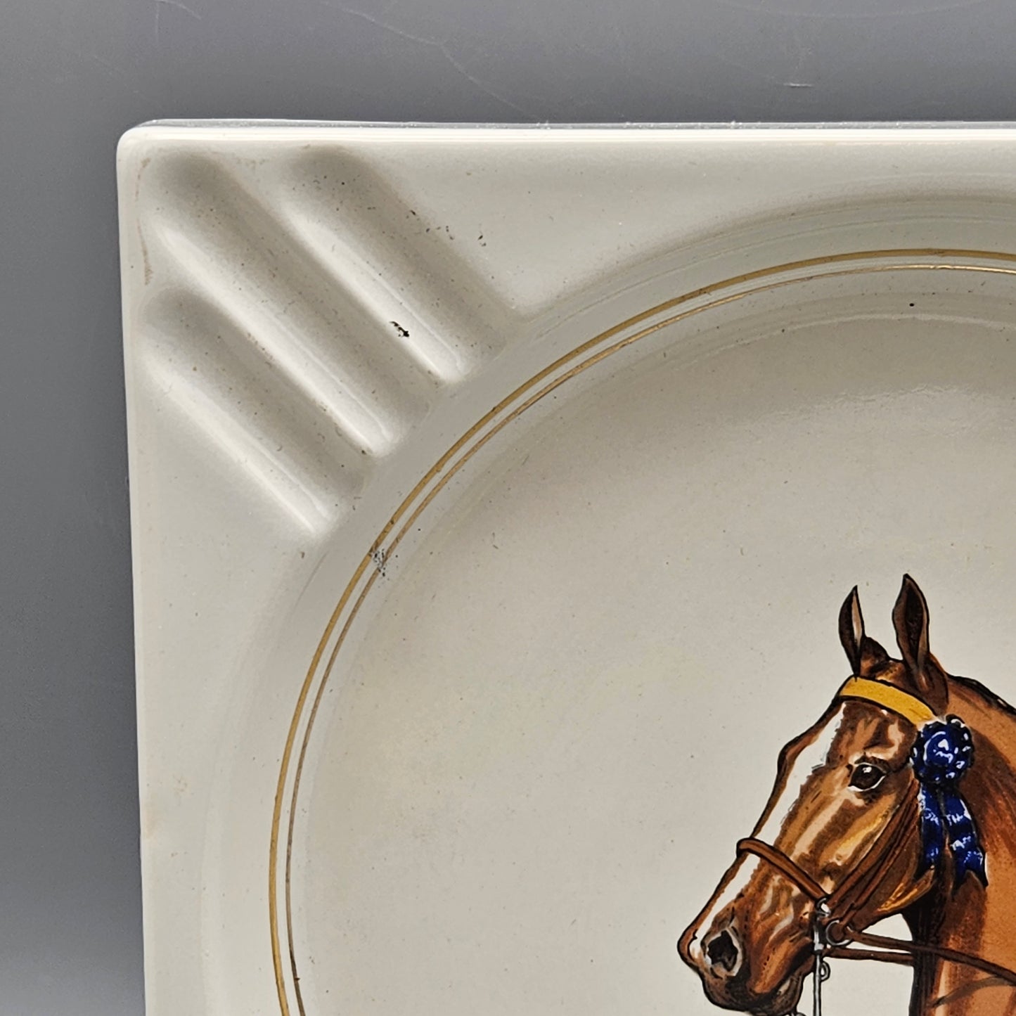Hyalyn Ceramic "Saddle Horse" Ashtray