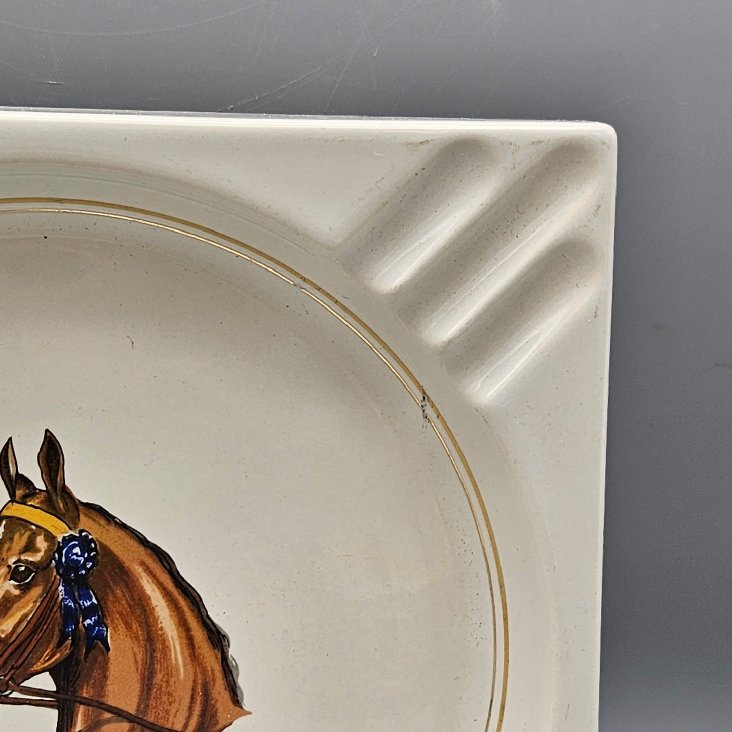 Hyalyn Ceramic "Saddle Horse" Ashtray