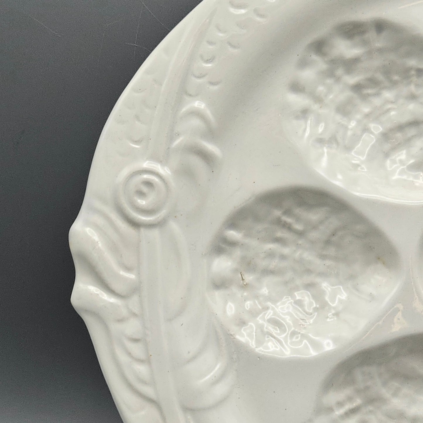 Portieux Vallerysthal Ceramic Flounder Oyster Plate