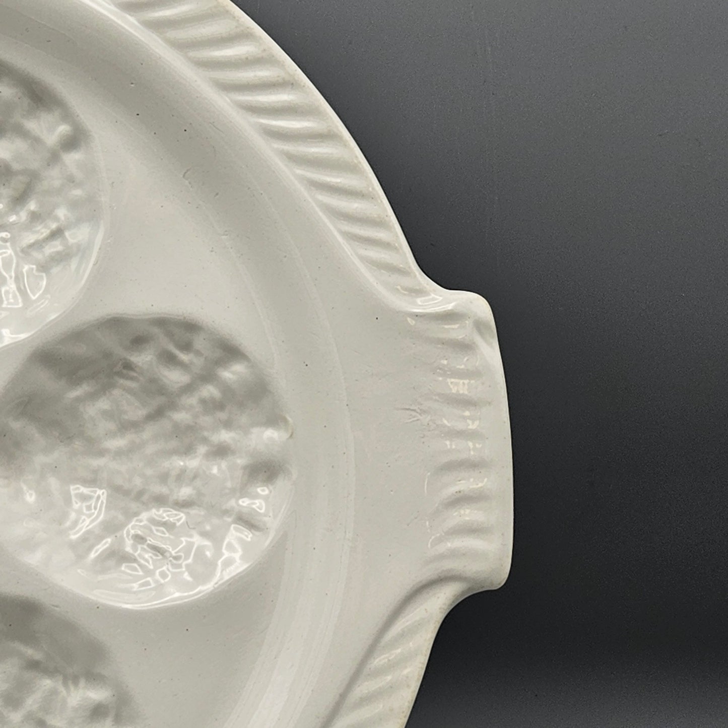 Portieux Vallerysthal Ceramic Flounder Oyster Plate