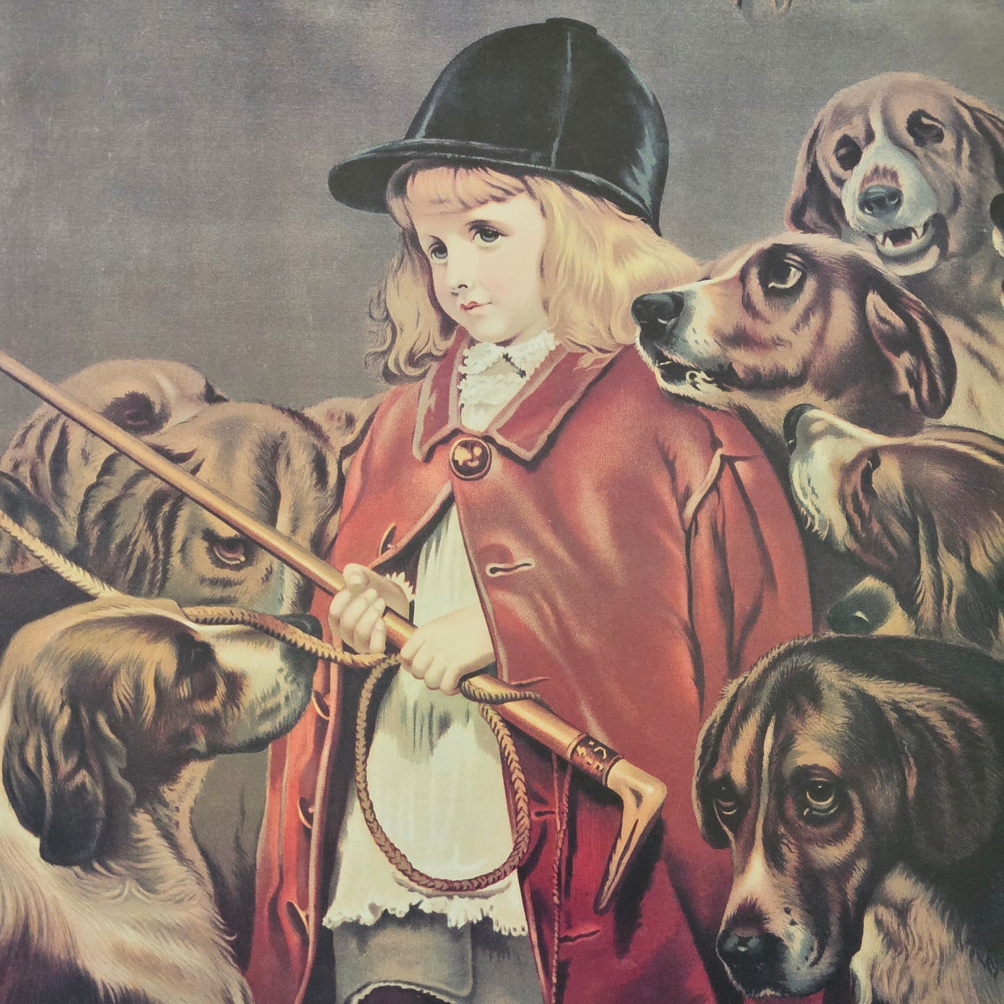 "The Young Hunter" Little Girl in Hunting Pinks
