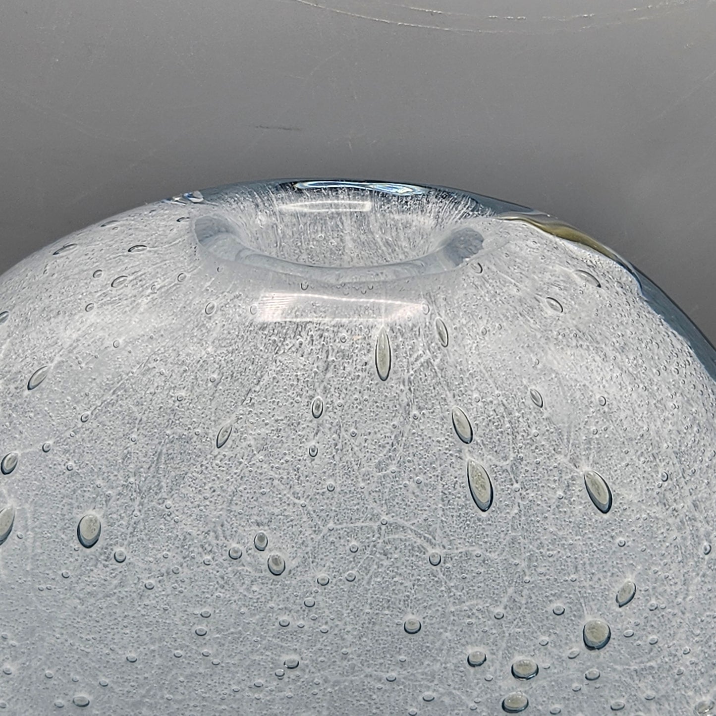Strombergshyttan Crystal White Cased Glass Vase