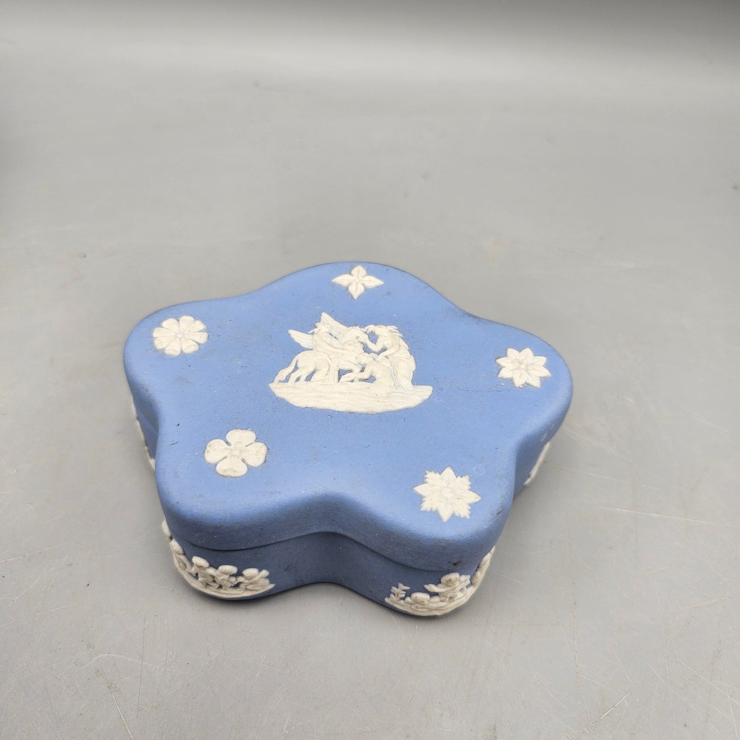 Wedgwood Blue Jasperware Trinket Box