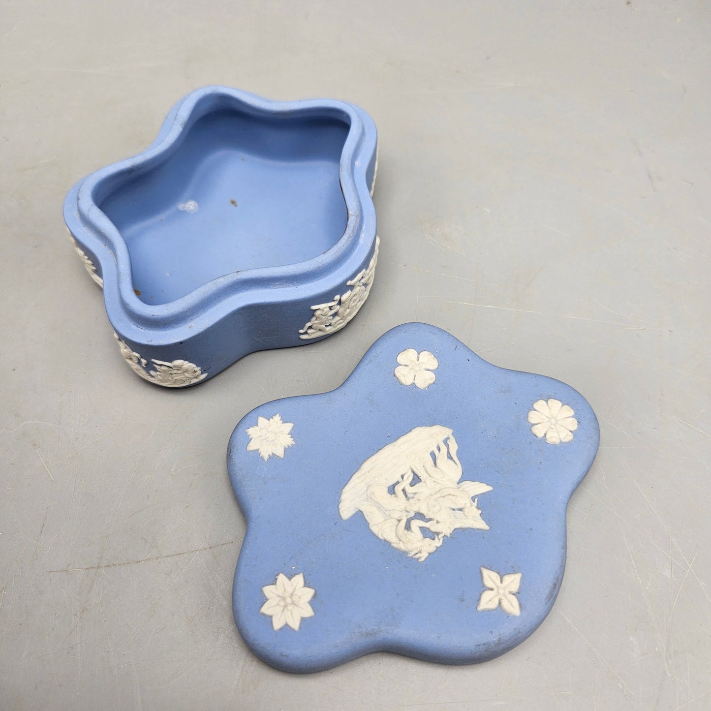 Wedgwood Blue Jasperware Trinket Box