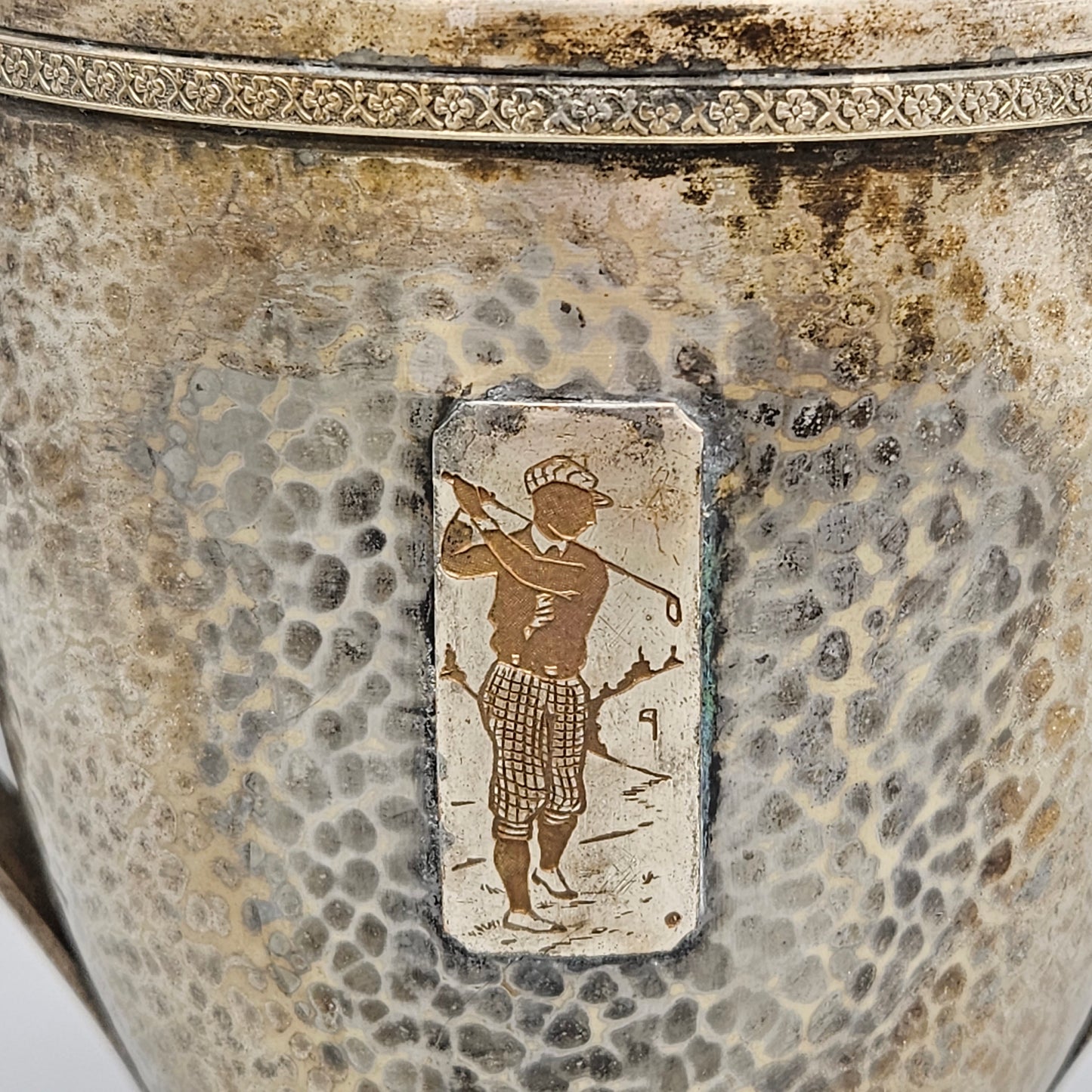 1920s Mixed Metals Golf Trophy