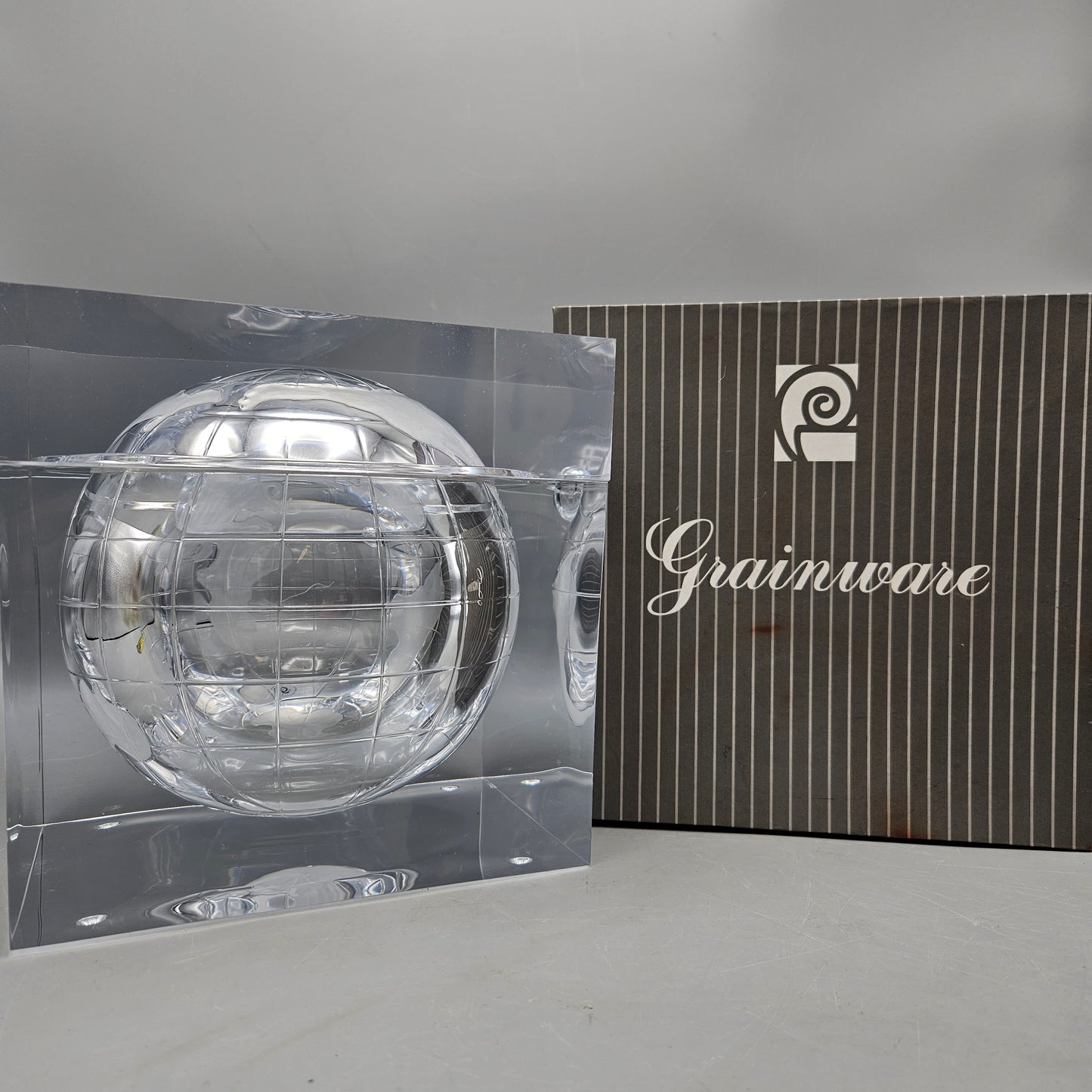 Lucite Planet Earth Ice Bucket