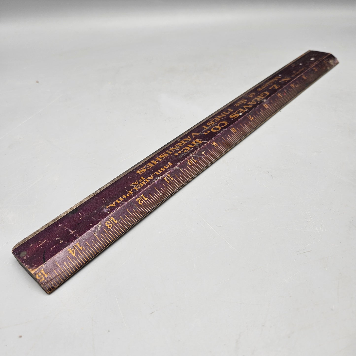 NZ Graves Co Philadelphia Advertising Ruler