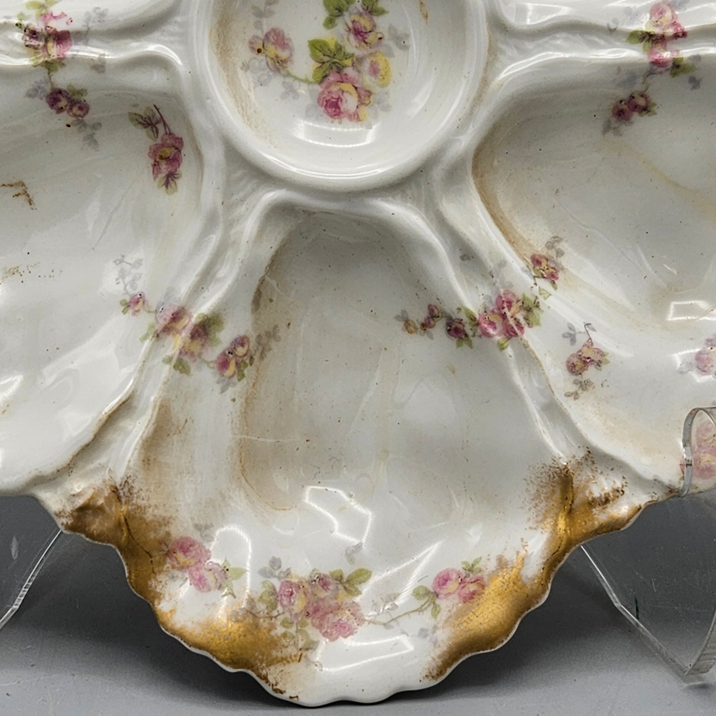 Lanternier Limoges Porcelain Oyster Plate