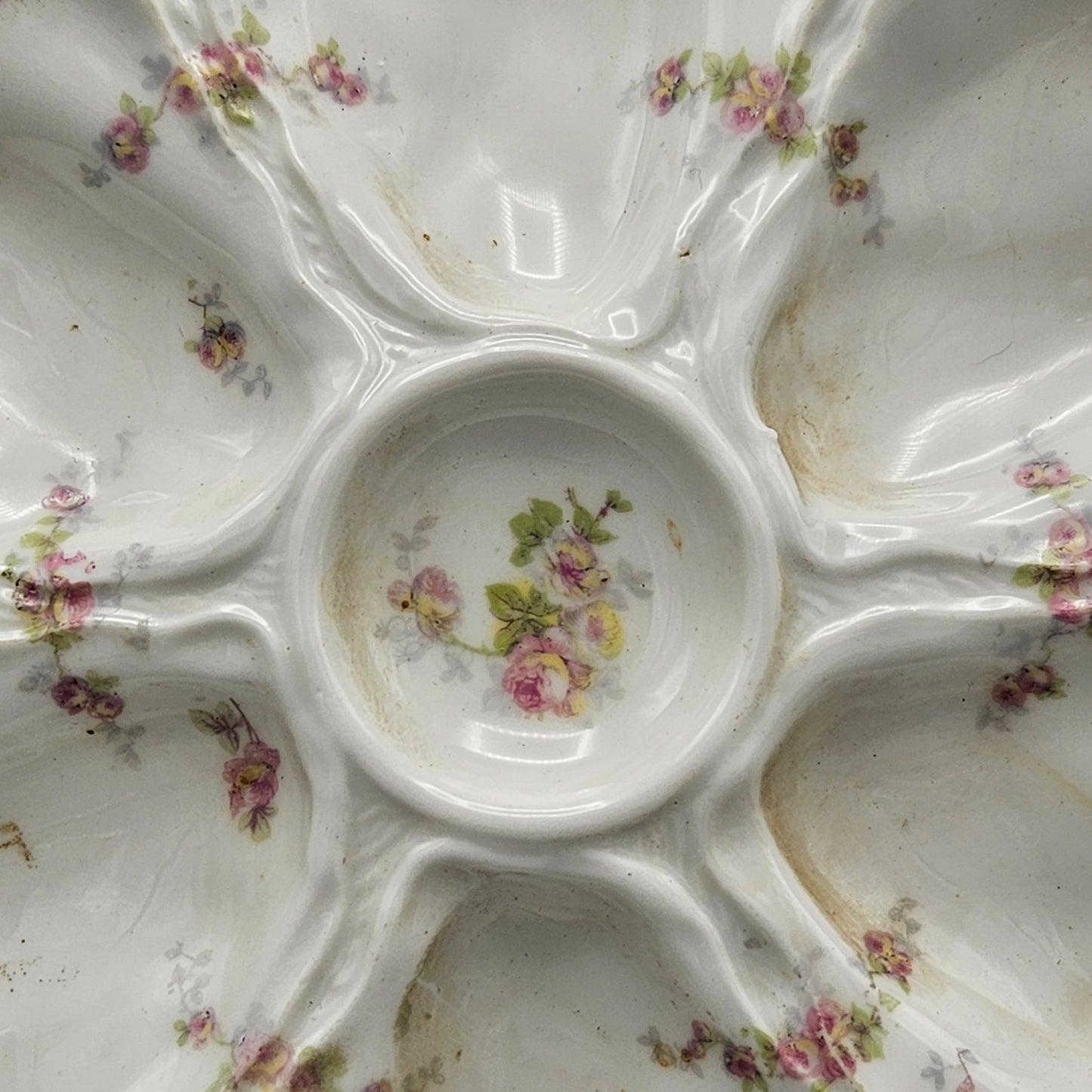 Lanternier Limoges Porcelain Oyster Plate