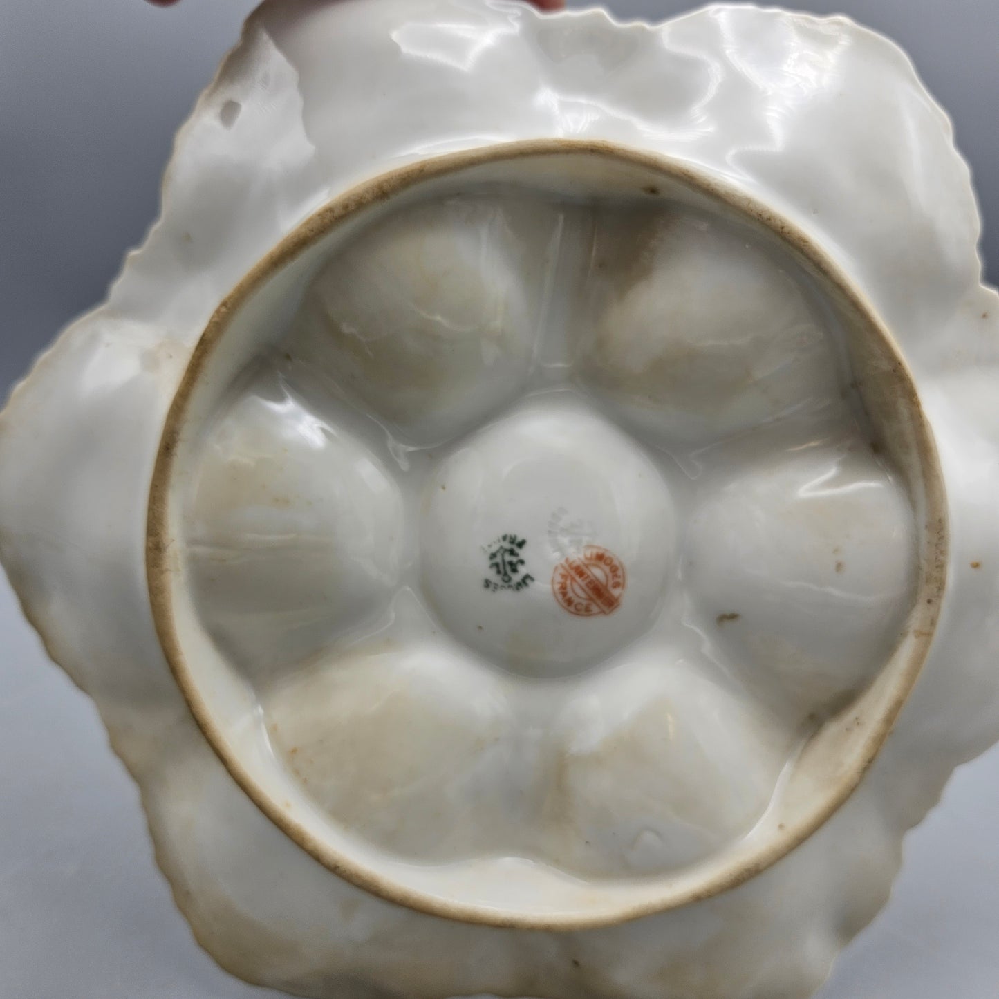 Lanternier Limoges Porcelain Oyster Plate