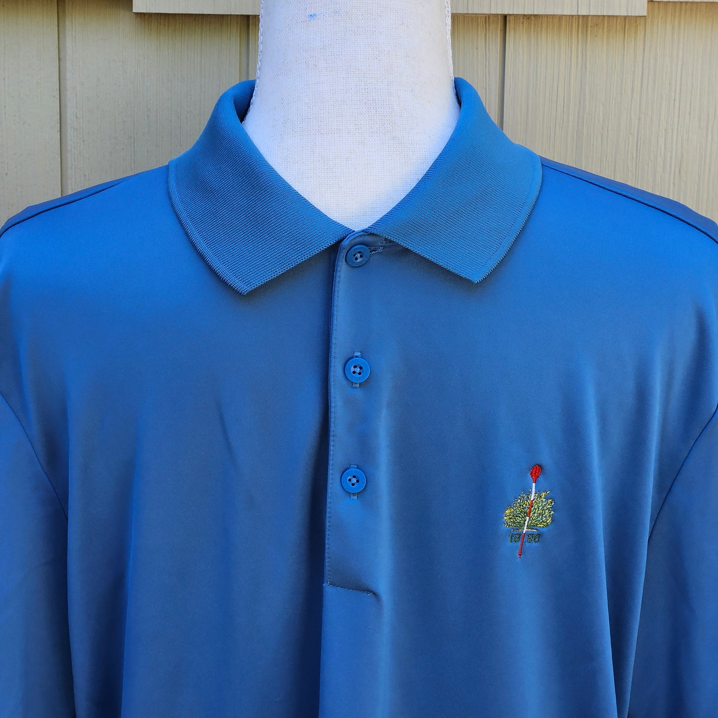 Merion Golf Club Adidas Men's Blue Gold Shirt - Size Large