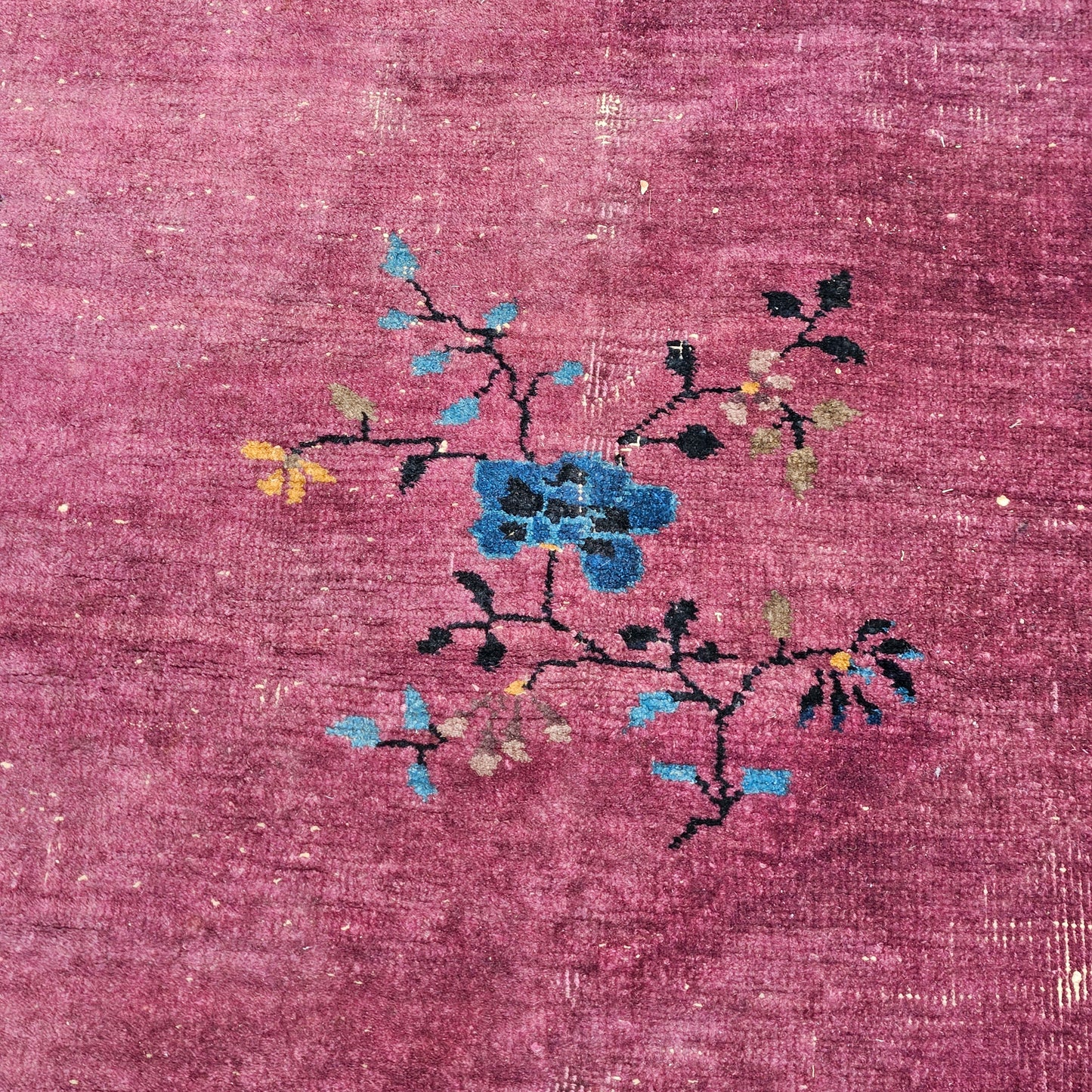 Vintage Chinese Hand Knotted Rug / Carpet 4' x 6' 8"