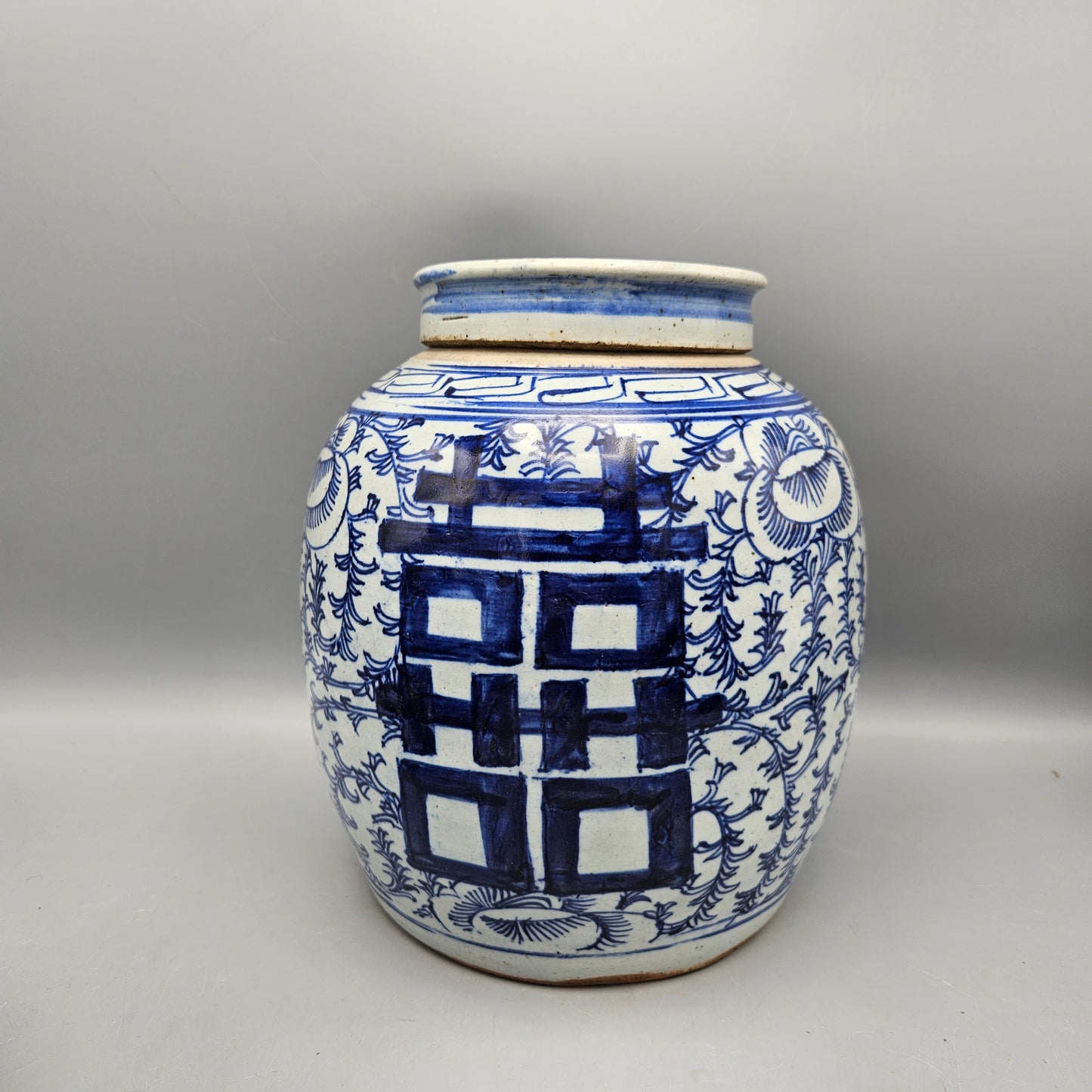 Chinese Double Happiness Lidded Jar