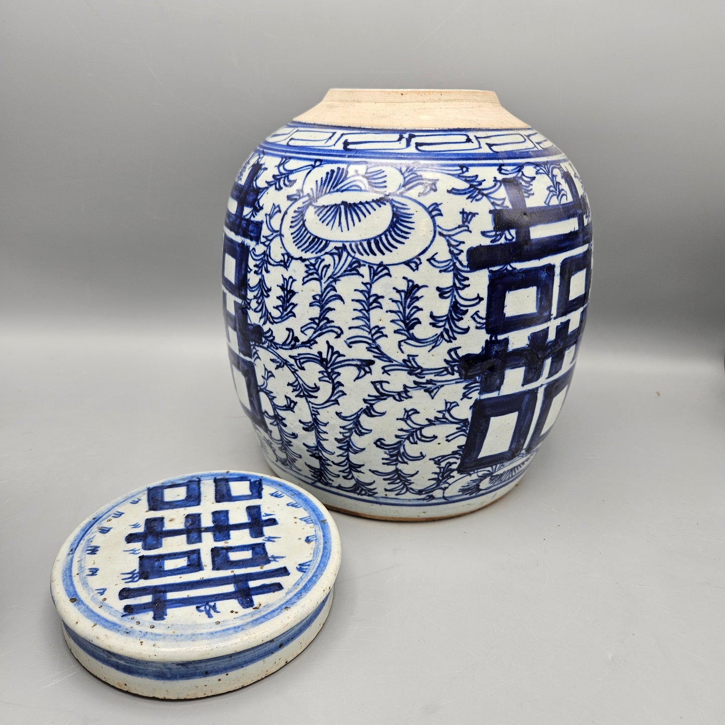 Chinese Double Happiness Lidded Jar