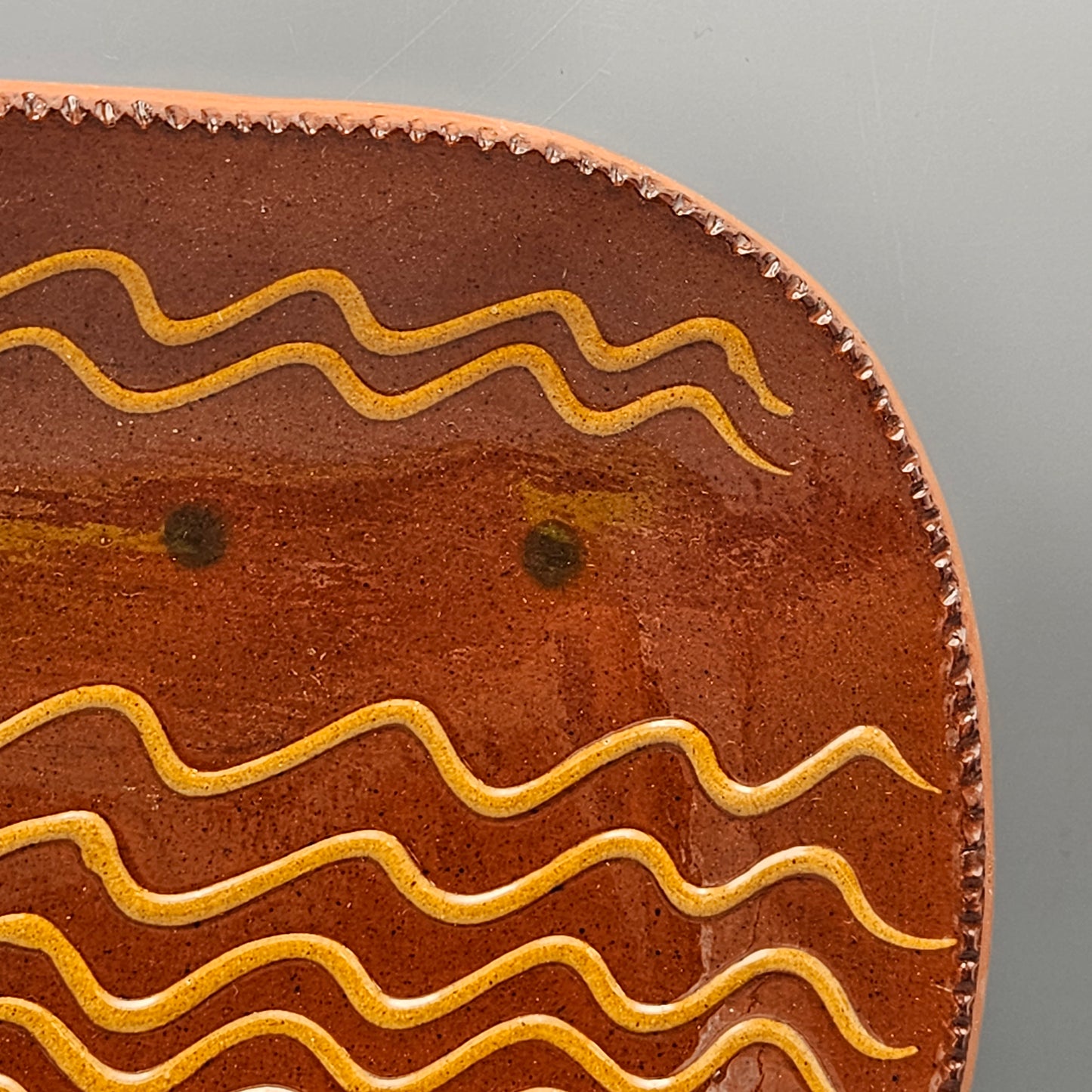 1985 Ned Foltz Redware Trencher / Platter