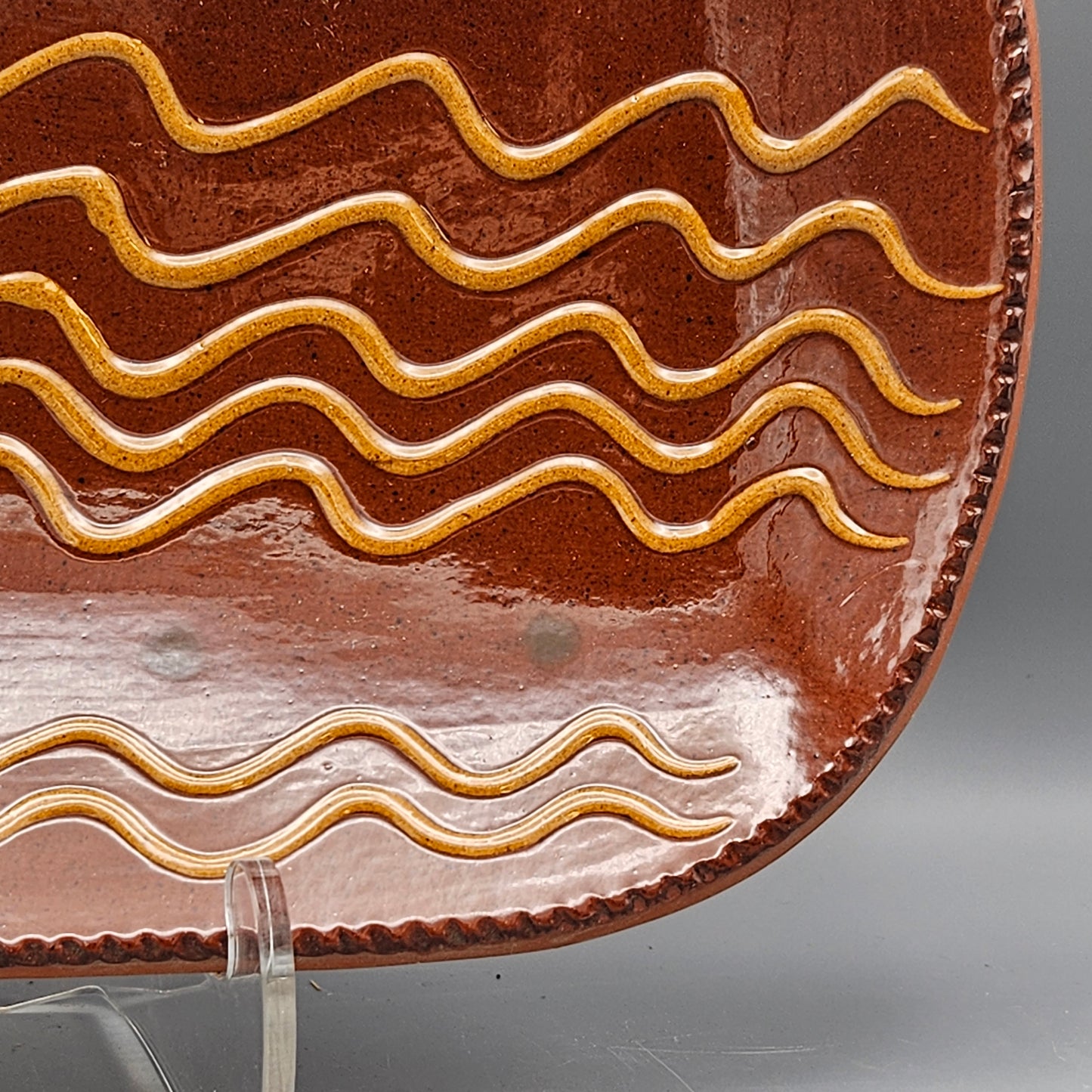 1985 Ned Foltz Redware Trencher / Platter