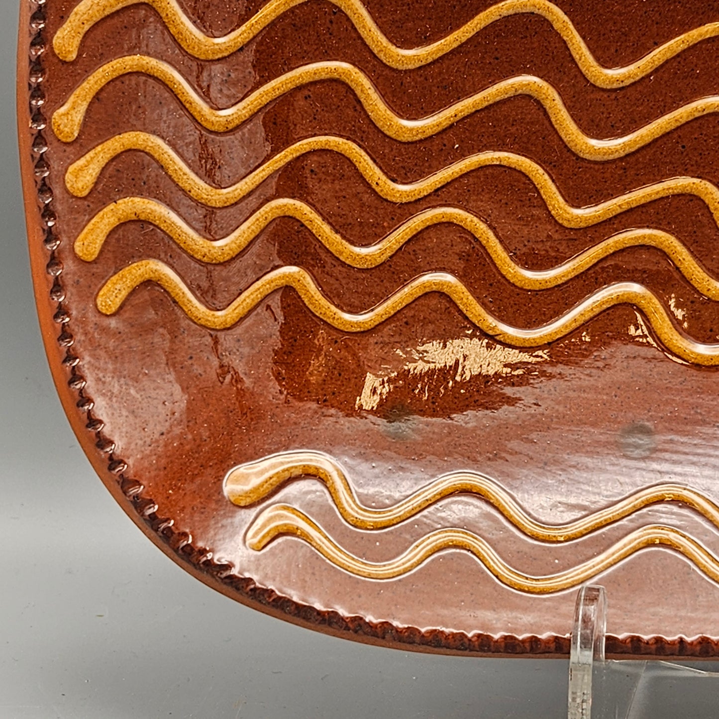 1985 Ned Foltz Redware Trencher / Platter