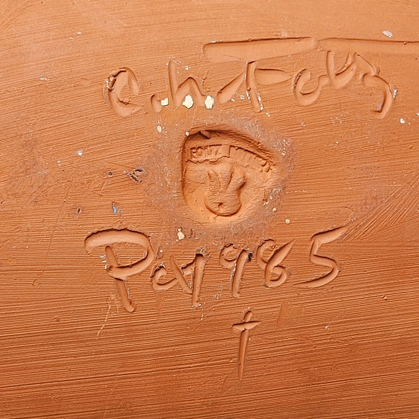 1985 Ned Foltz Redware Trencher / Platter