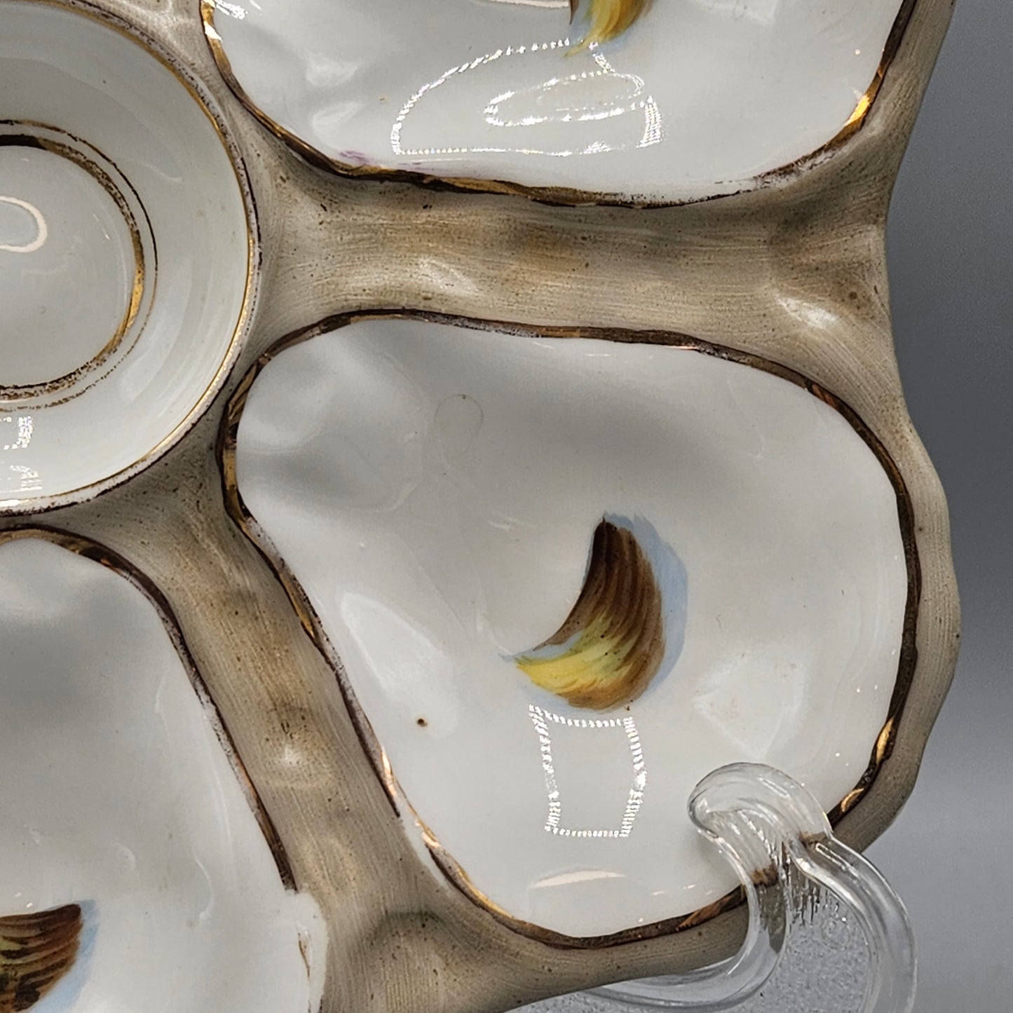 Limoges Porcelain Hand-Painted Oyster Plate