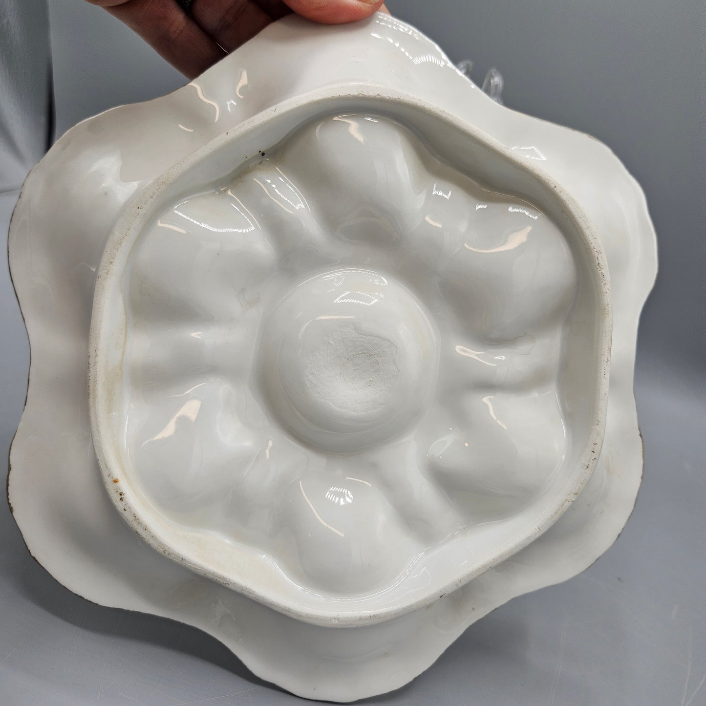 Limoges Porcelain Hand-Painted Oyster Plate