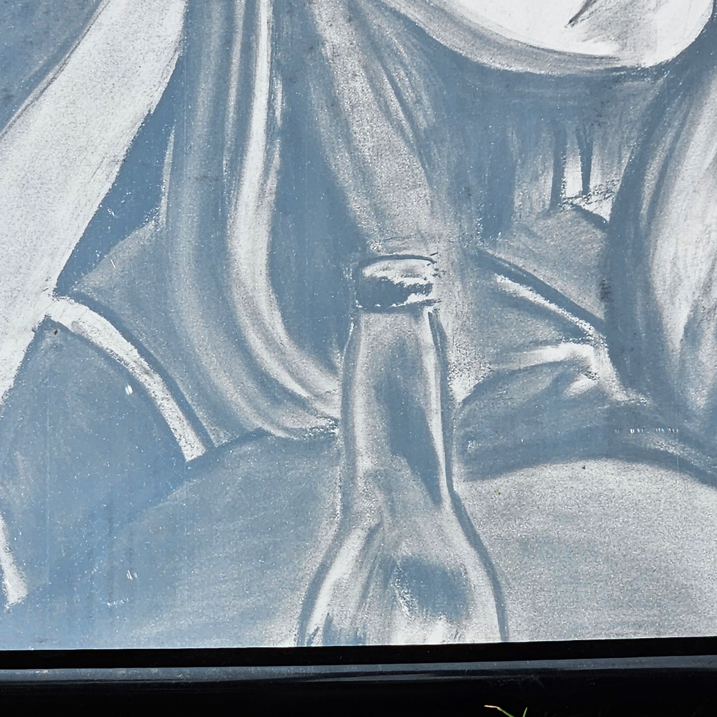 Charcoal Drawing - Girl Resting